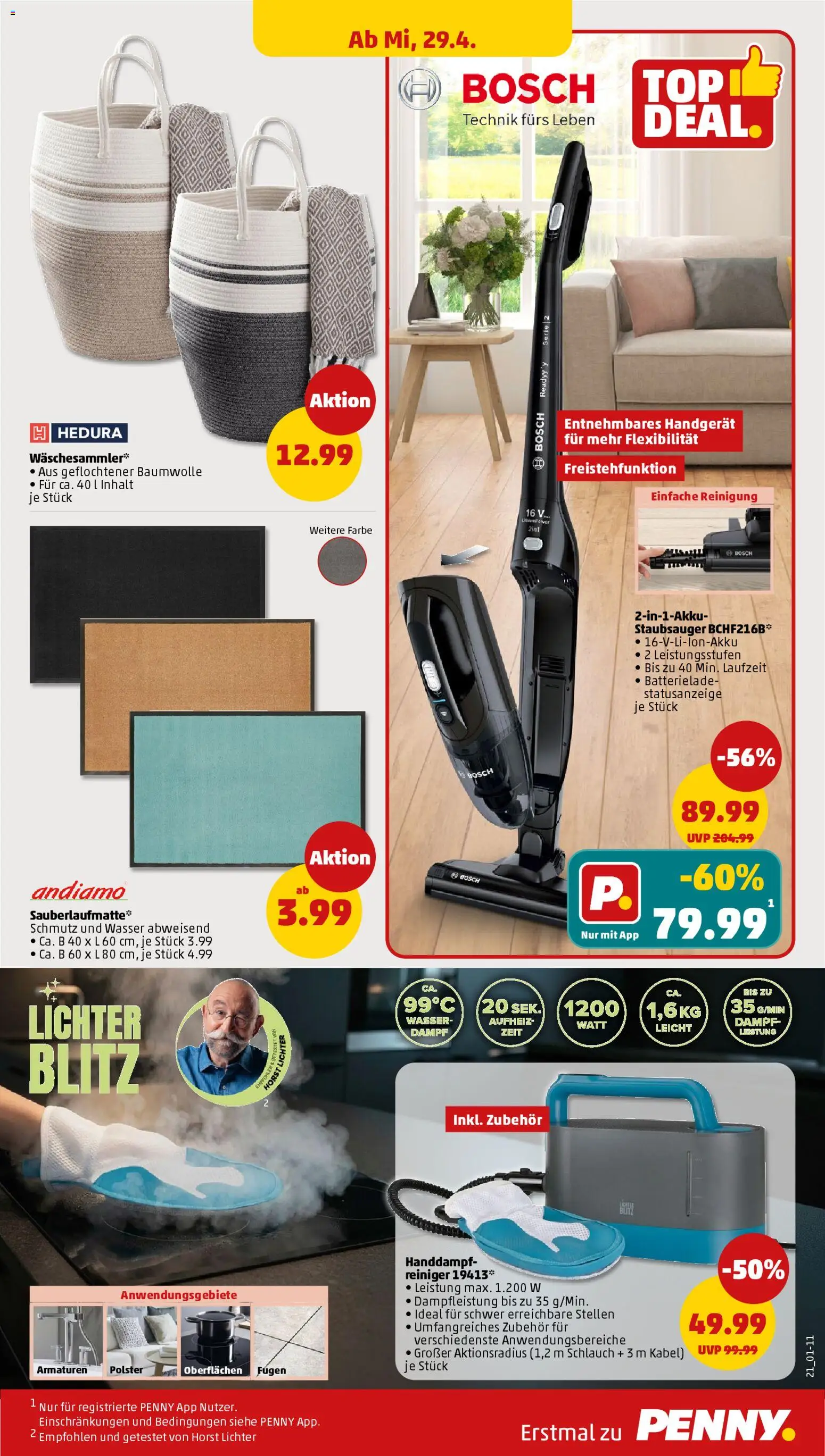 Penny Prospekt 	 – gültig ab 27.04.2026 | Seite: 25 | Produkte: Kabel, Bosch, Staubsauger, Wasser