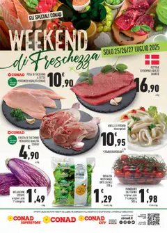 Volantino Conad del 25.07.2025 | Pagina: 2 | Prodotti: Bovino, Insalata, Pomodoro, Totano