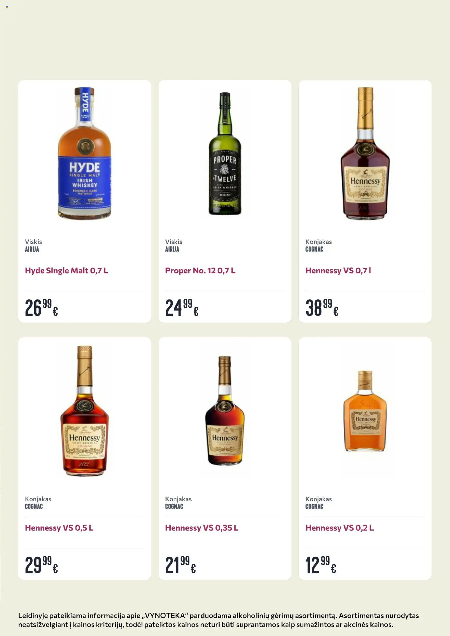 VYNOTEKA akcijos nuo 29.12.2025 | Puslapis: 10 | Prekių: Viskis