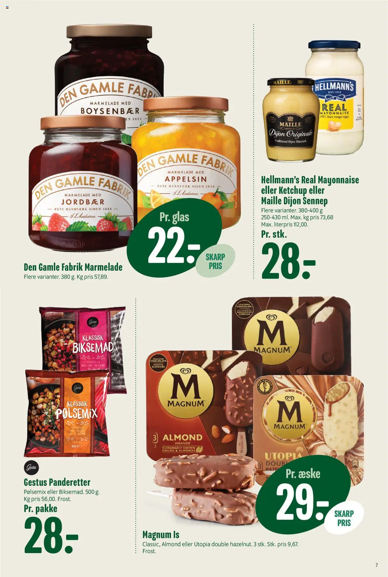 Min Købmand tilbudsavis – gyldig fra 19.09.2025 | Side: 7 | Produkter: Jordbær, Ketchup, Kartofler, Bacon