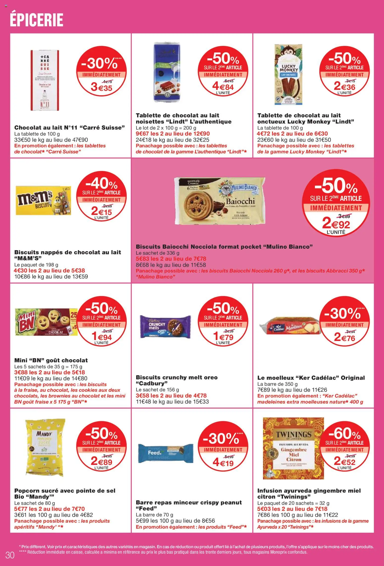 {H1} | Page: 30 | Produits: Fraise, Cookies, Lait, Chocolat