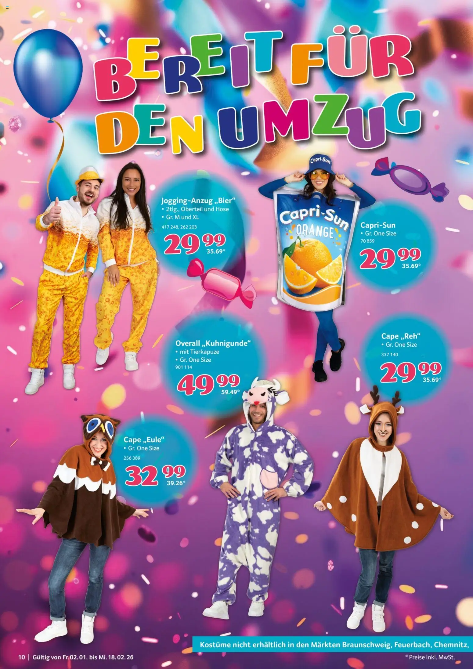 Selgros Karneval – gültig ab 02.01.2026 | Seite: 10 | Produkte: Hose, Overall