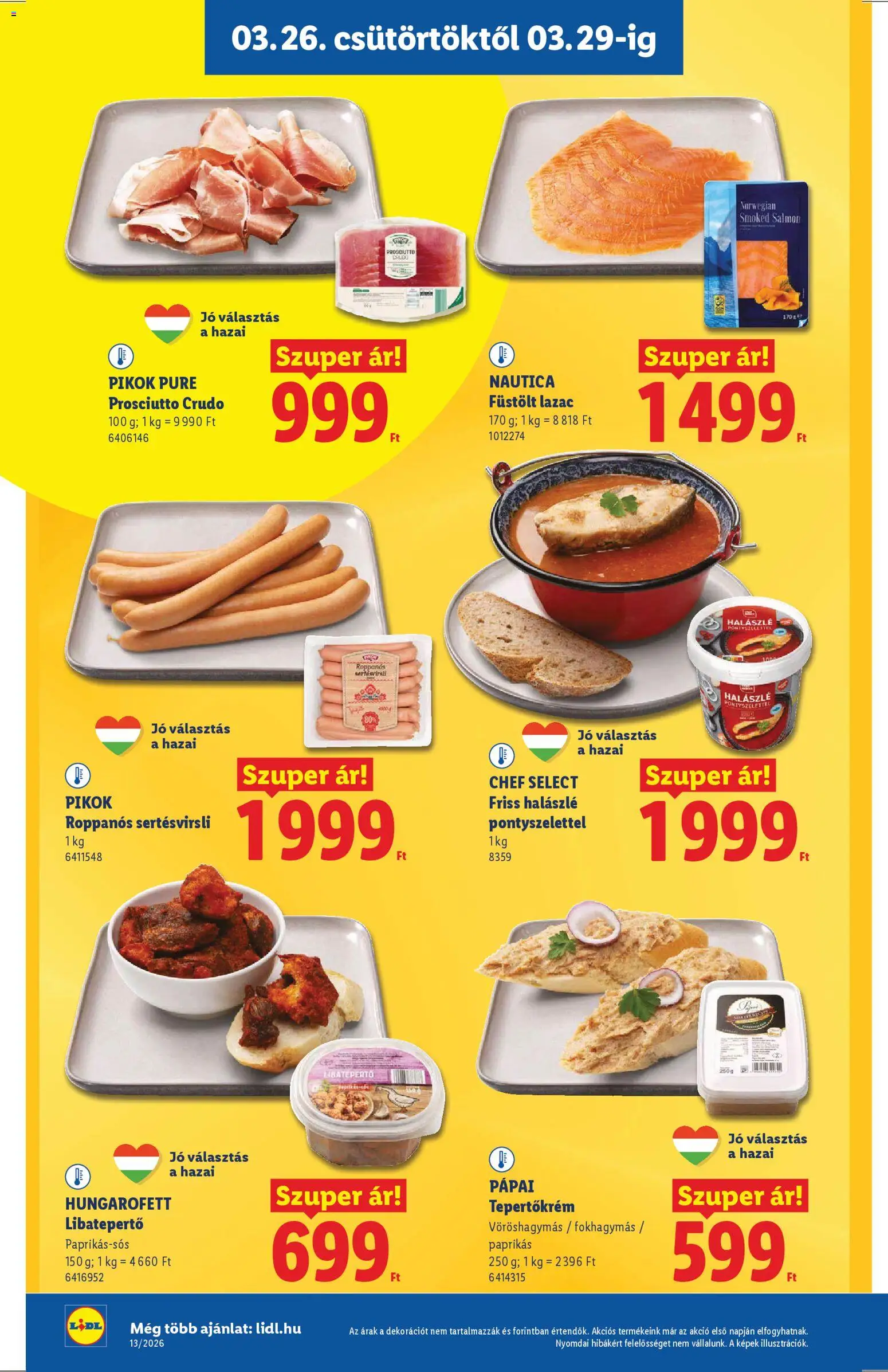 Lidl akciós ujság - amely érvényes a következő dátumtól: 26.03.2026 | Oldal: 10