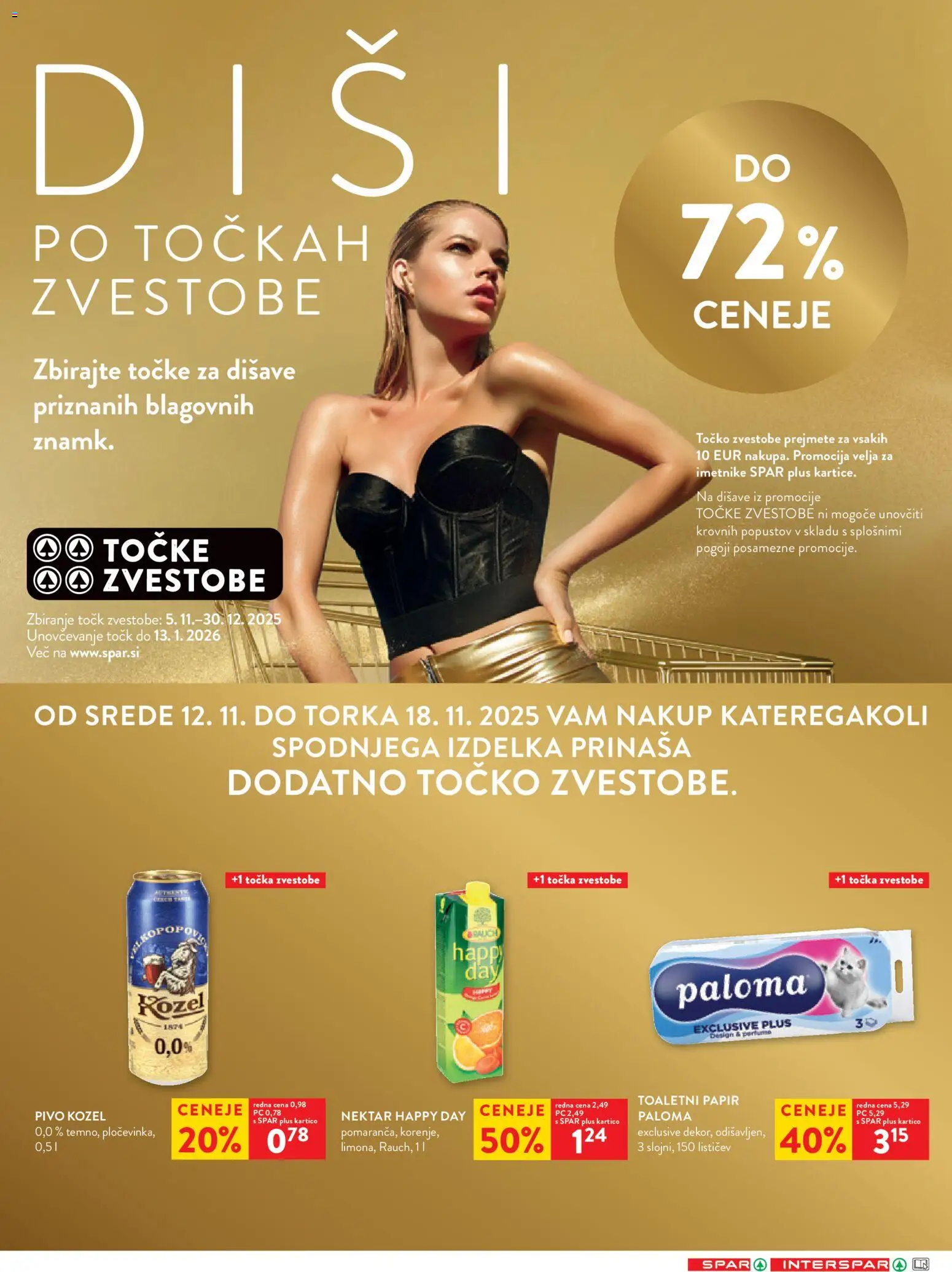 Novi Spar katalog ponudbe – veljaven od 12.11.2025 | Stran: 15 | Izdelki: Toaletni papir, Pivo