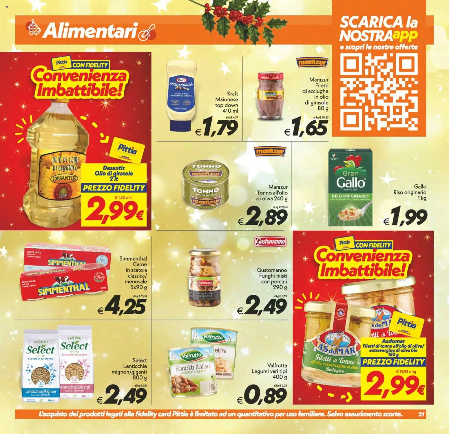 Volantino SuperConveniente del 05.12.2025 | Pagina: 21 | Prodotti: Riso, Olio, Funghi, Tonno