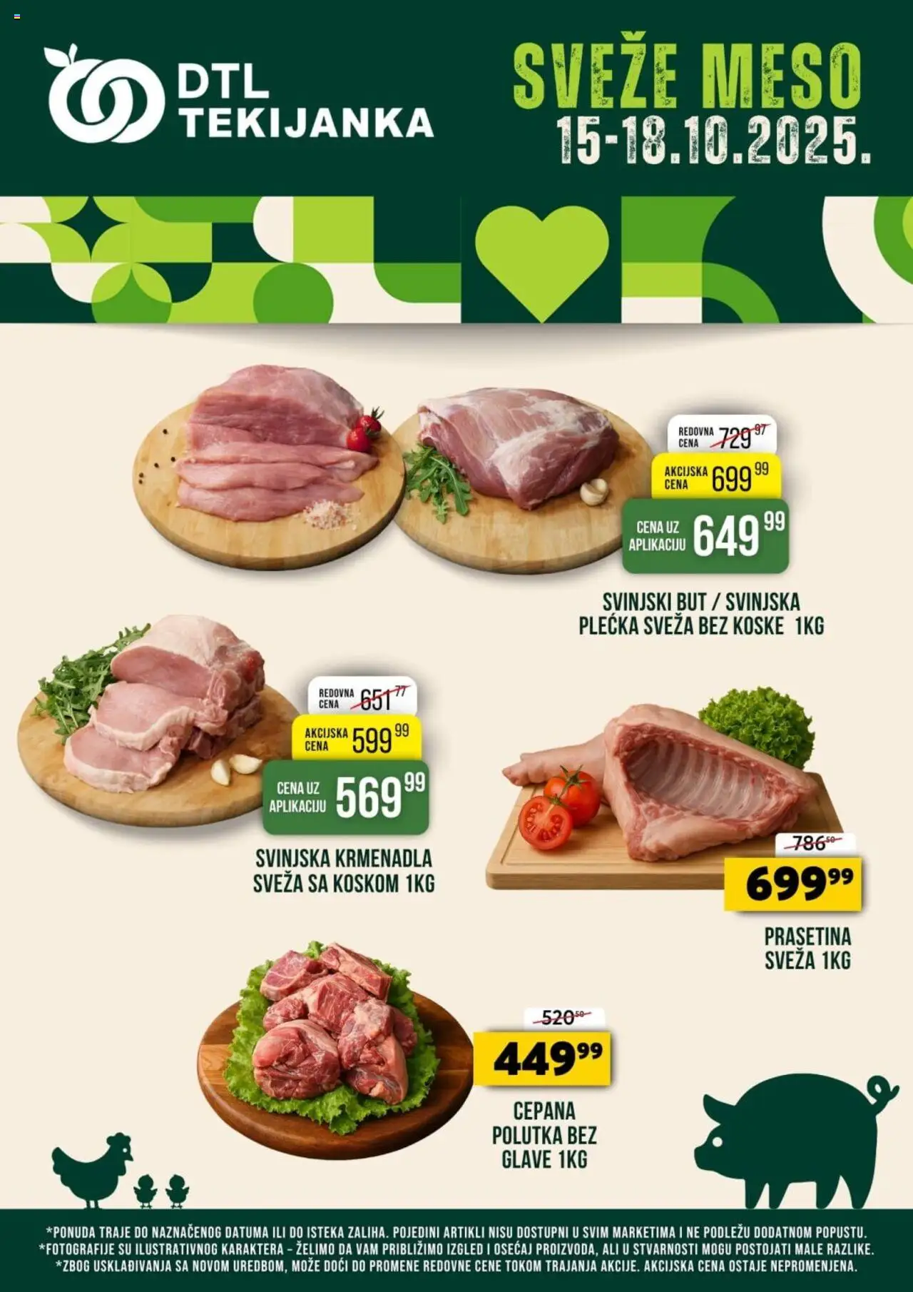 Tekijanka katalog - važi od 15.10.2025 | Strana: 1 | Proizvode: Svinjska krmenadla, Krmenadla, Svinjski but, Svinjska plećka