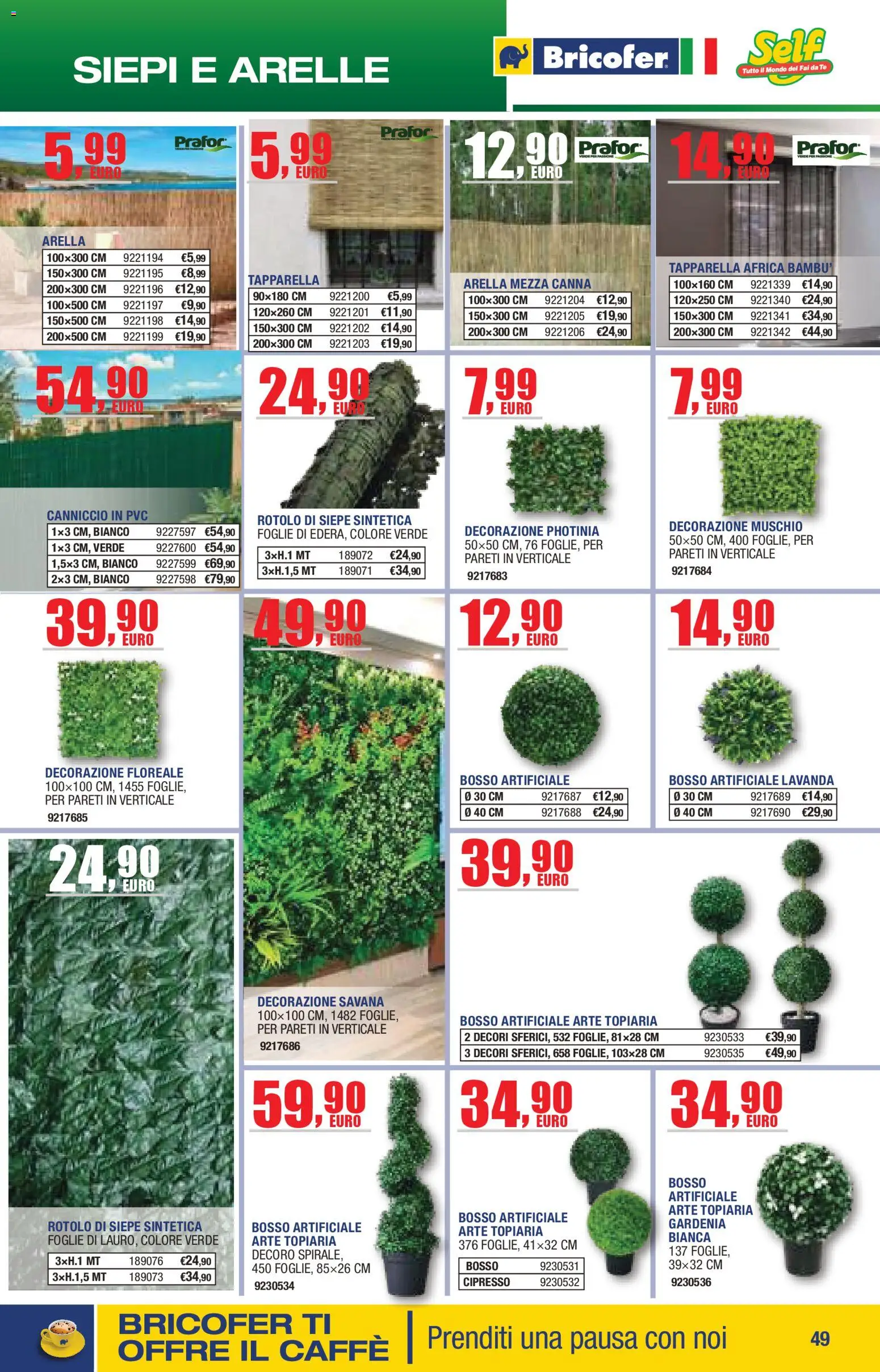 Volantino Bricofer del 14.04.2026 | Pagina: 49 | Prodotti: Caffè, Tè, Lavanda