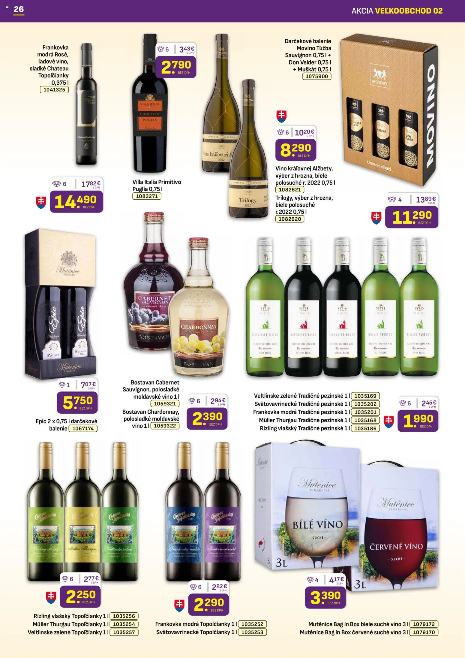 Nové Libex akcie – leták je platný od 19.01.2026 | Strana: 26 | Produkty: Víno, Červené víno