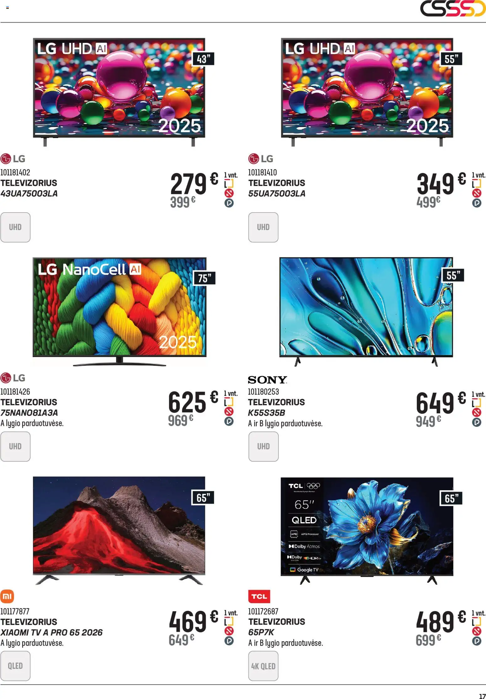 Senukai akcijos nuo 07.01.2026 | Puslapis: 17 | Prekių: Tv, Televizorius