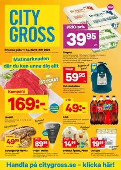 City Gross - erbjudanden - Förhandsvisning av reklamblad från butik City Gross aktuell från 27.10.2025
