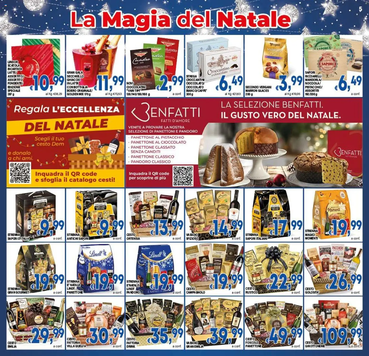 Volantino DEM del 16.12.2025 | Pagina: 5 | Prodotti: Pandoro, Paccheri, Bottiglia, Scatola