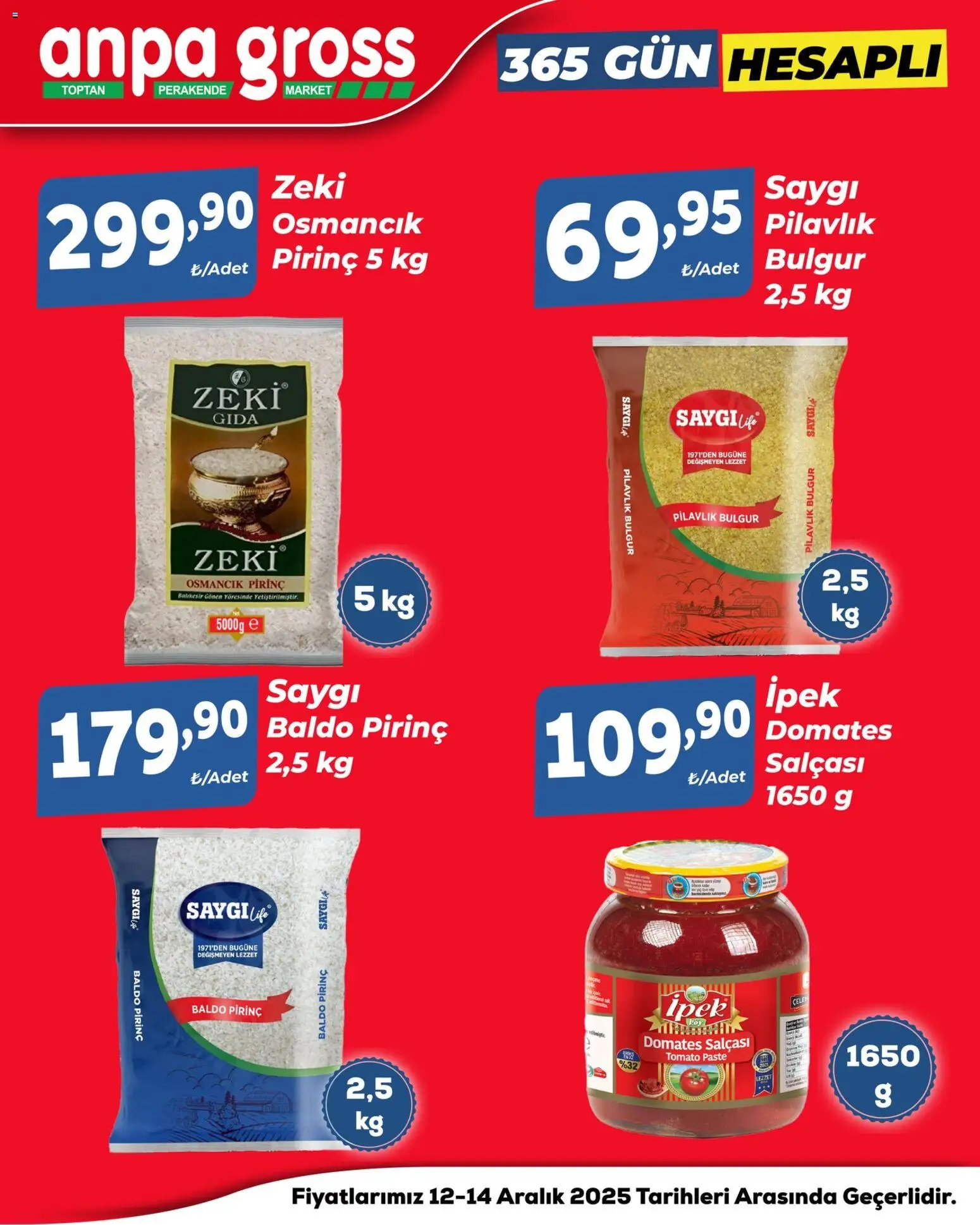 Anpa Gross Hafta Sonu Fırsatları - 12.12.2025 tarihinden itibaren geçerlidir | Sayfa: 13 | Ürünler: Domates, Pirinç