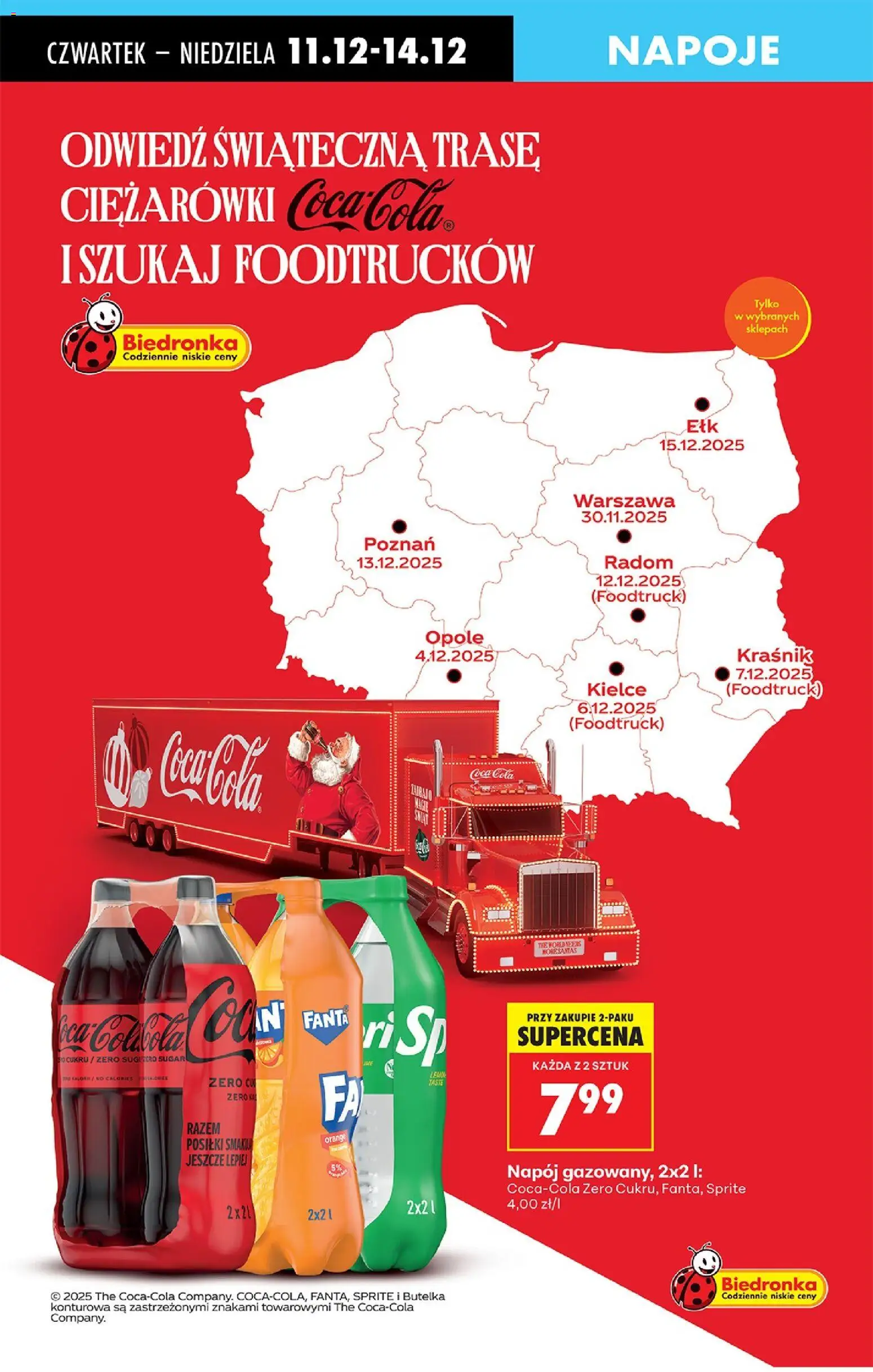 Biedronka gazetka - Oferta w tym tygodniu od 11.12.2025 | Strona: 68 | Produkty: Napoje, Sprite, Coca cola