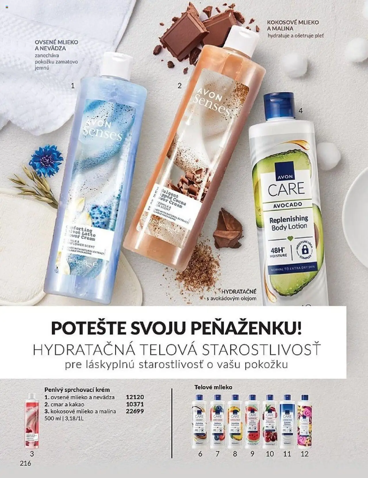 Nové Avon akcie – leták je platný od 01.10.2025 | Strana: 216 | Produkty: Mlieko, Kokosové mlieko, Telové mlieko, Kakao