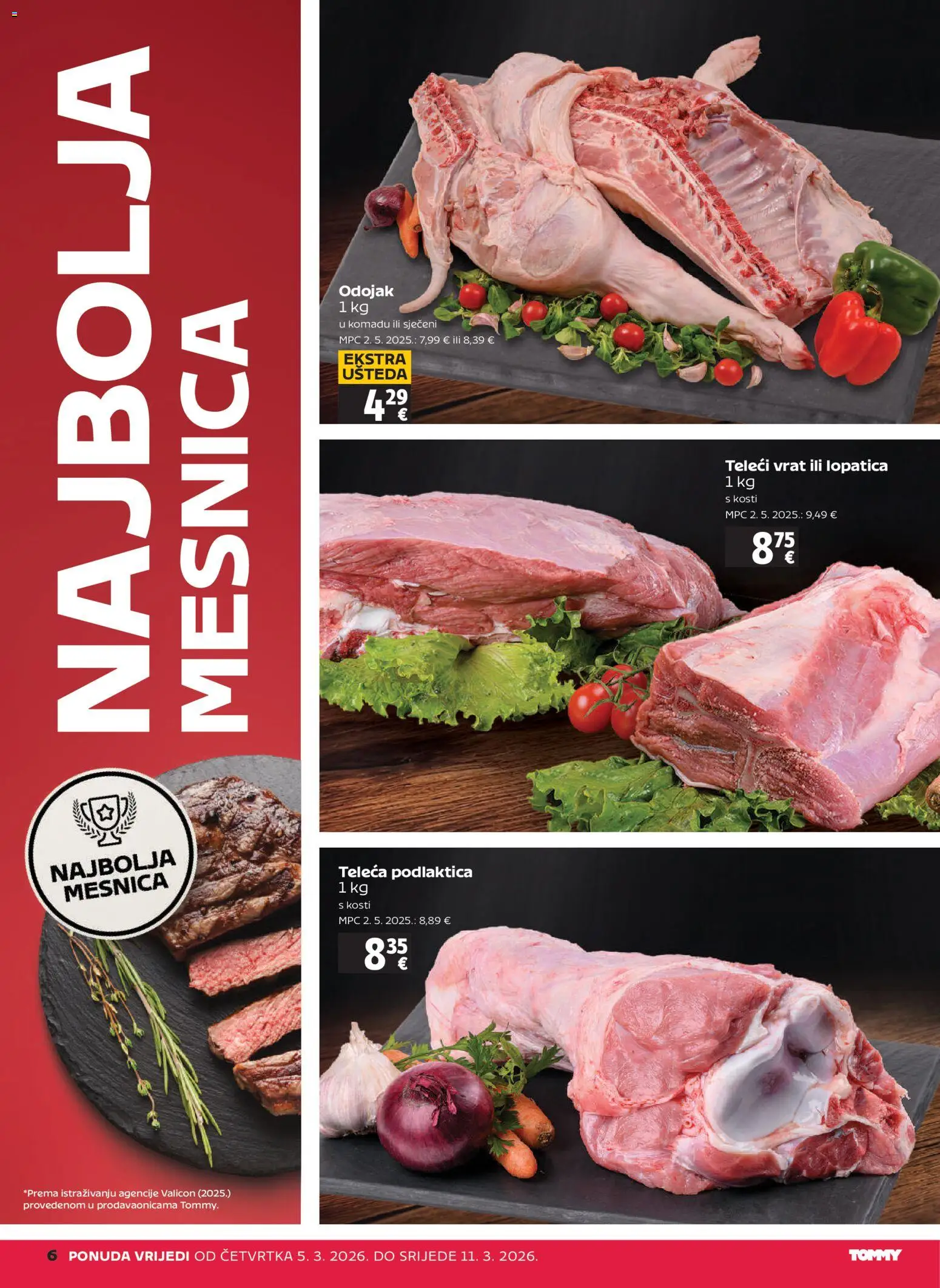 Tommy katalog | vrijedi od 05.03.2026 | Stranica: 6 | Proizvodi: Odojak, Lopatica