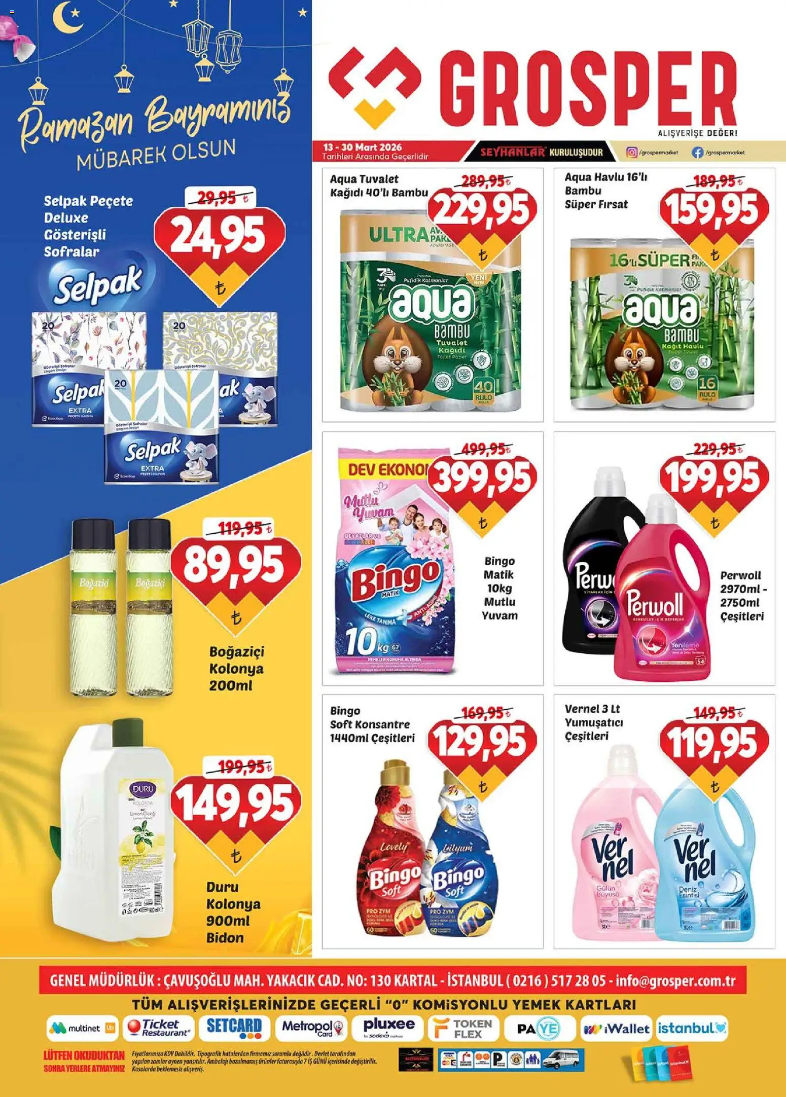 Grosper Katalog - 13.03.2026 tarihinden itibaren geçerlidir | Sayfa: 16 | Ürünler: Tuvalet, Yumuşatıcı, Limon, Tuvalet kağıdı