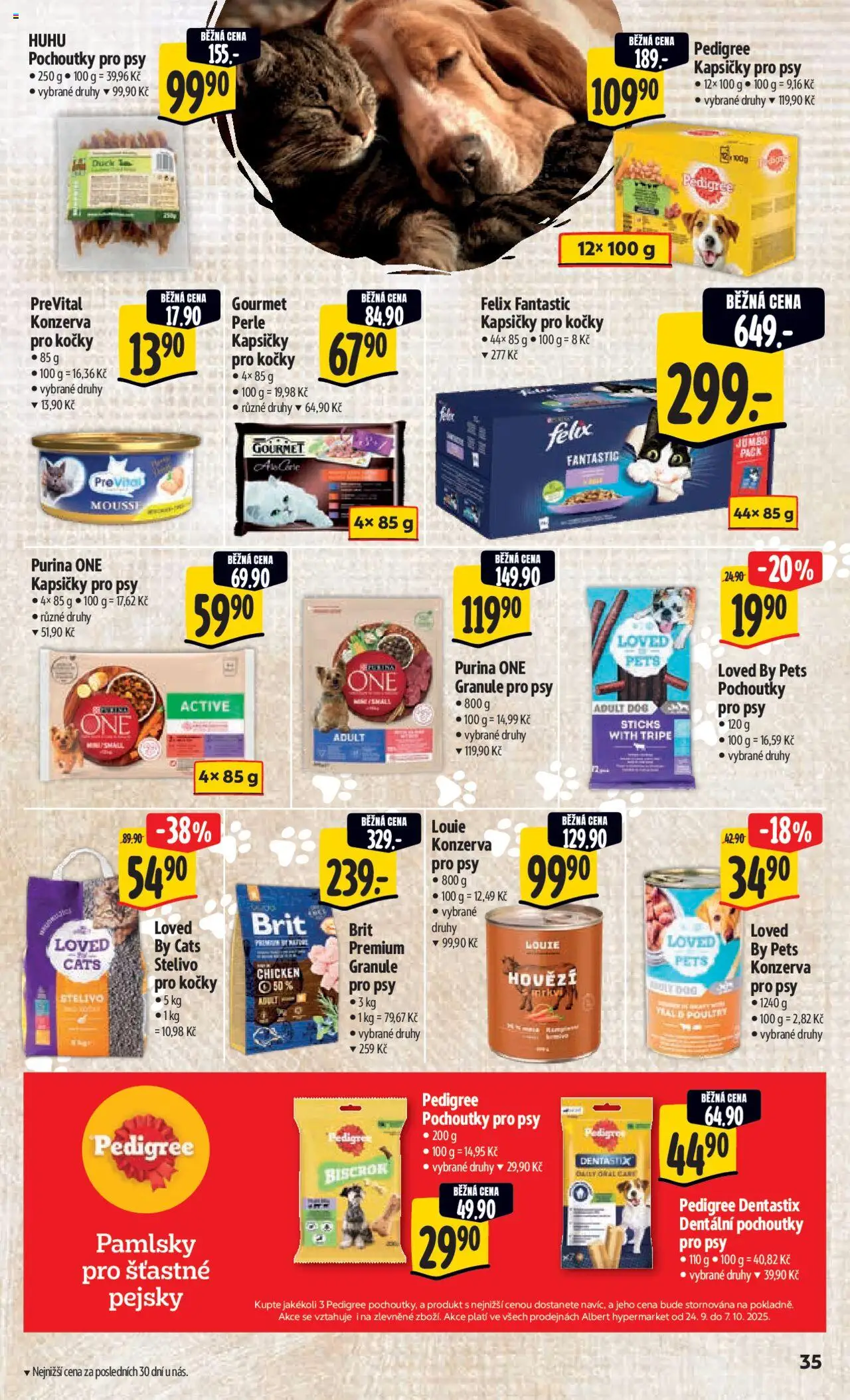 Albert leták - Hypermarket od 01.10.2025 | Strana: 44 | Produkty: Felix, Granule, Kapsičky pro kočky, Konzerva pro psy