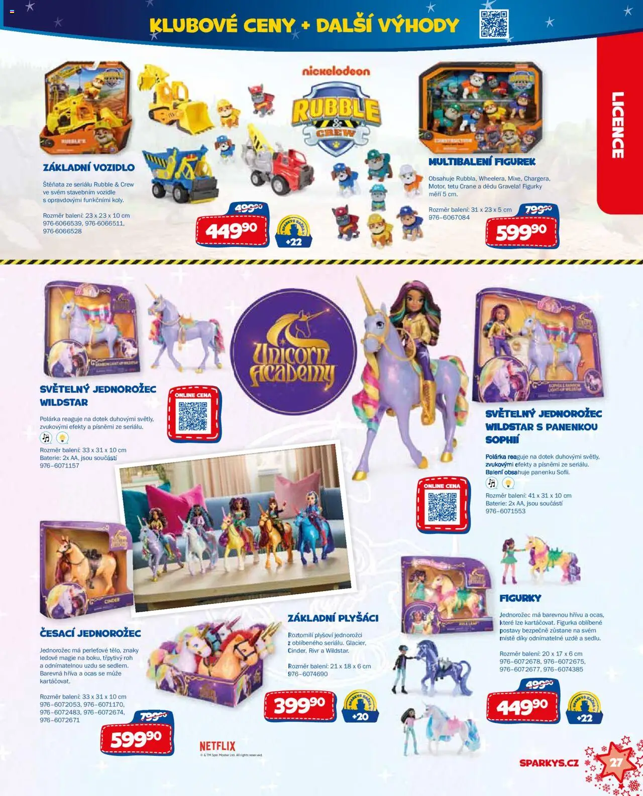 Sparkys katalog Vánoce od 01.10.2025 | Strana: 27 | Produkty: Plyšáci, Figurky, Baterie
