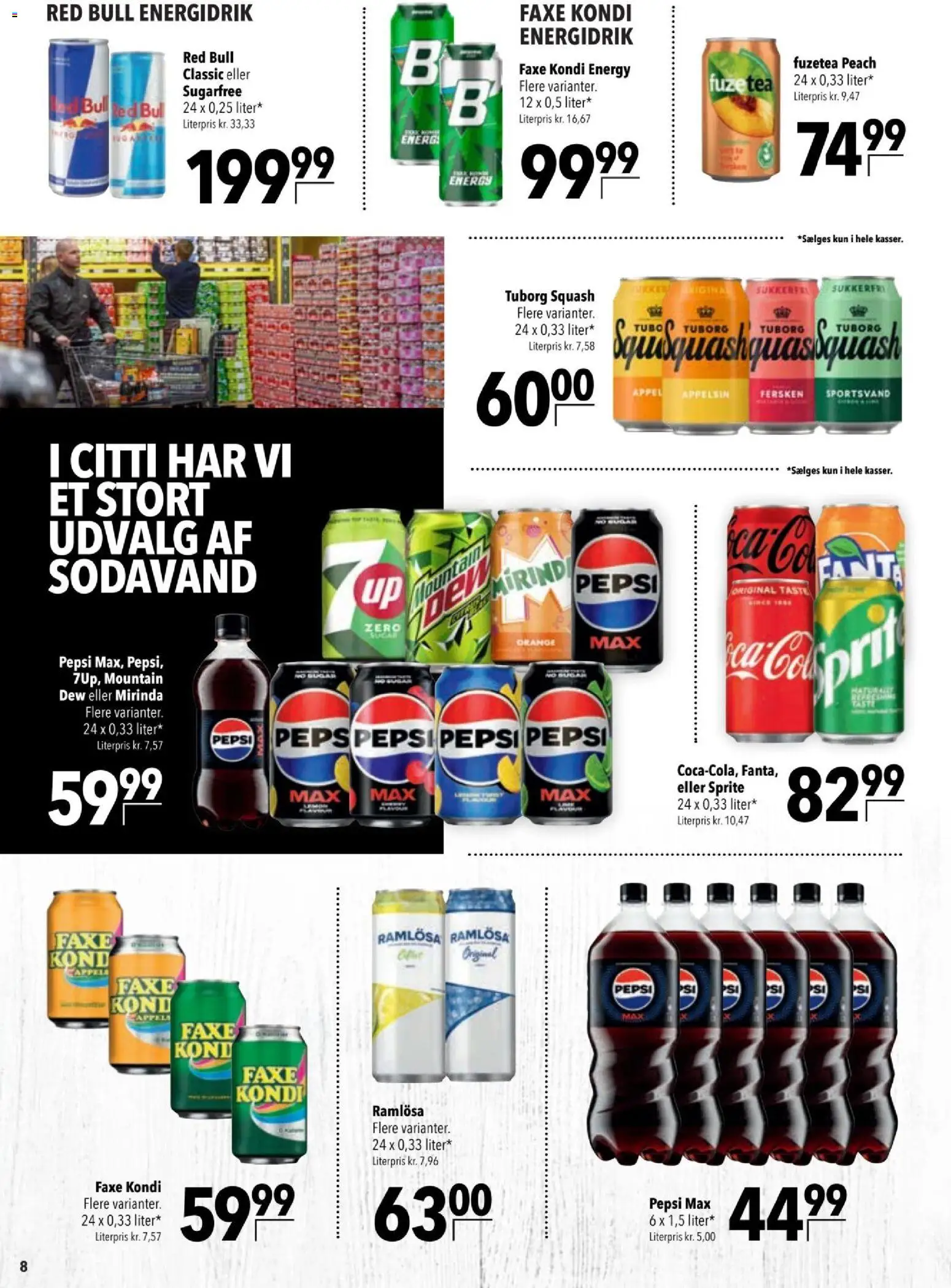 CITTI tilbudsavis – gyldig fra 07.01.2026 | Side: 8 | Produkter: Squash, Sodavand, Faxe Kondi, Pepsi