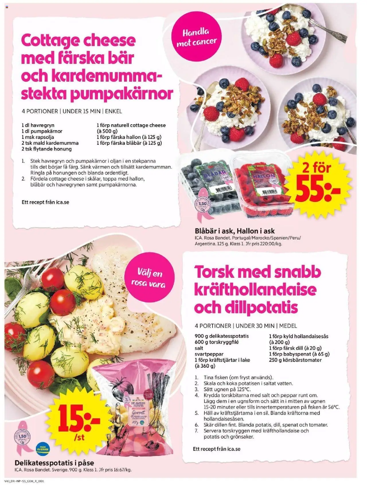 ICA Supermarket reklamblad aktuell från 20.10.2025 | Sida: 6 | Produkter: Spenat, Rapsolja, Potatis, Stekpanna