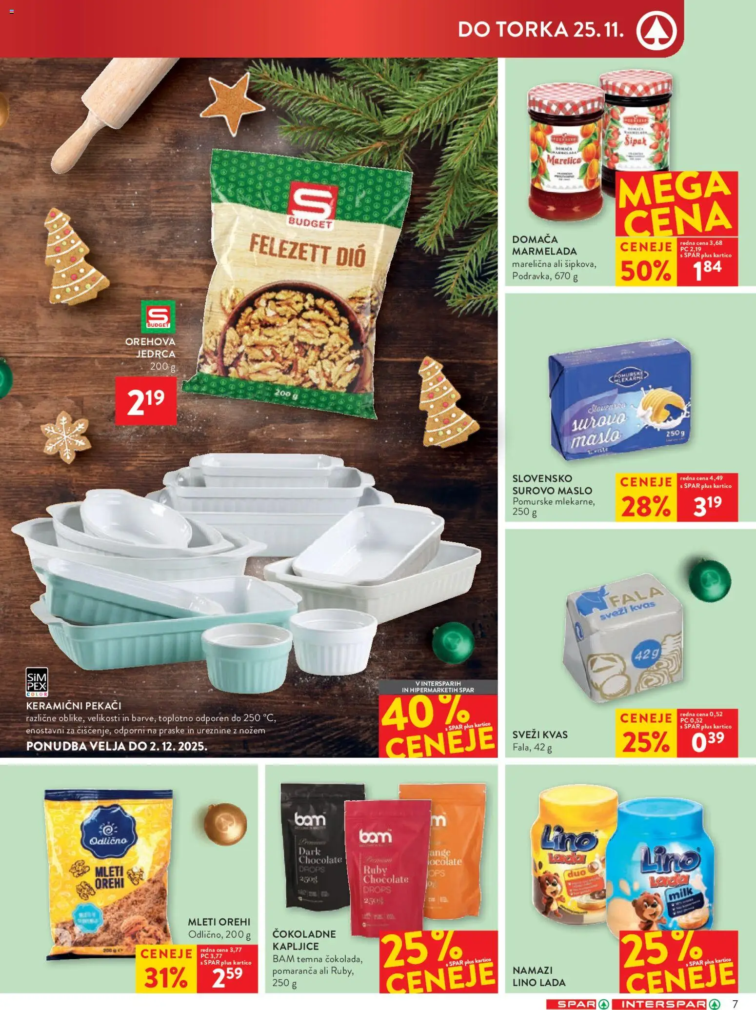 Novi Spar katalog ponudbe – veljaven od 19.11.2025 | Stran: 7 | Izdelki: Marmelada, Maslo