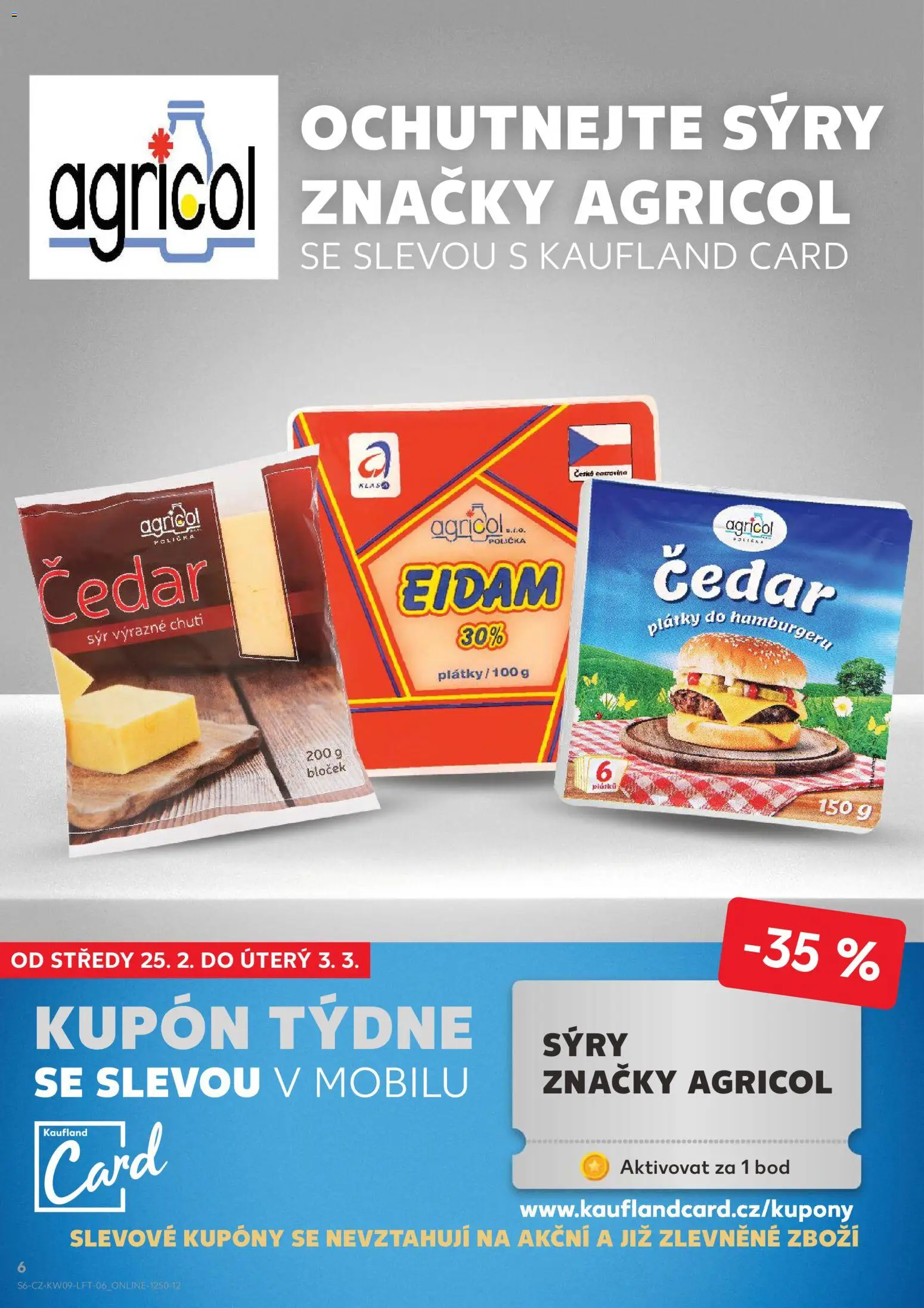 Kaufland leták - Plzeň od 25.02.2026 | Strana: 6 | Produkty: Polička, Sýr, Sýry, Cheddar