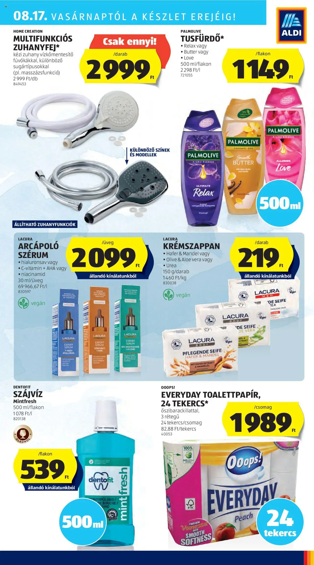 Aldi akciós ujság - amely érvényes a következő dátumtól: 14.08.2025 | Oldal: 47 | Termékek: Aloe vera, Vitamin c, Szájvíz, Vegán