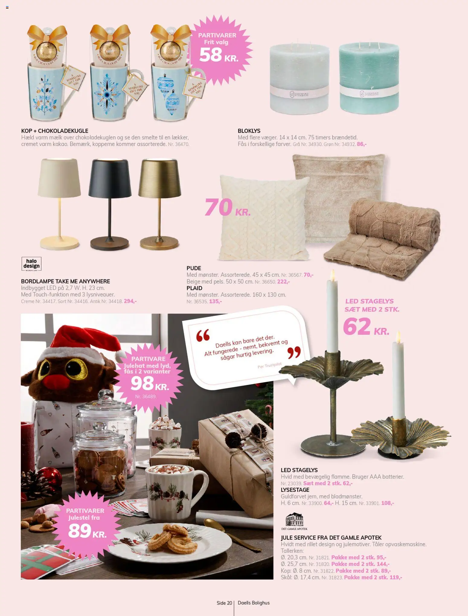 Daells Bolighus tilbudsavis – gyldig fra 21.11.2025 | Side: 20 | Produkter: Mælk, Creme, Pude