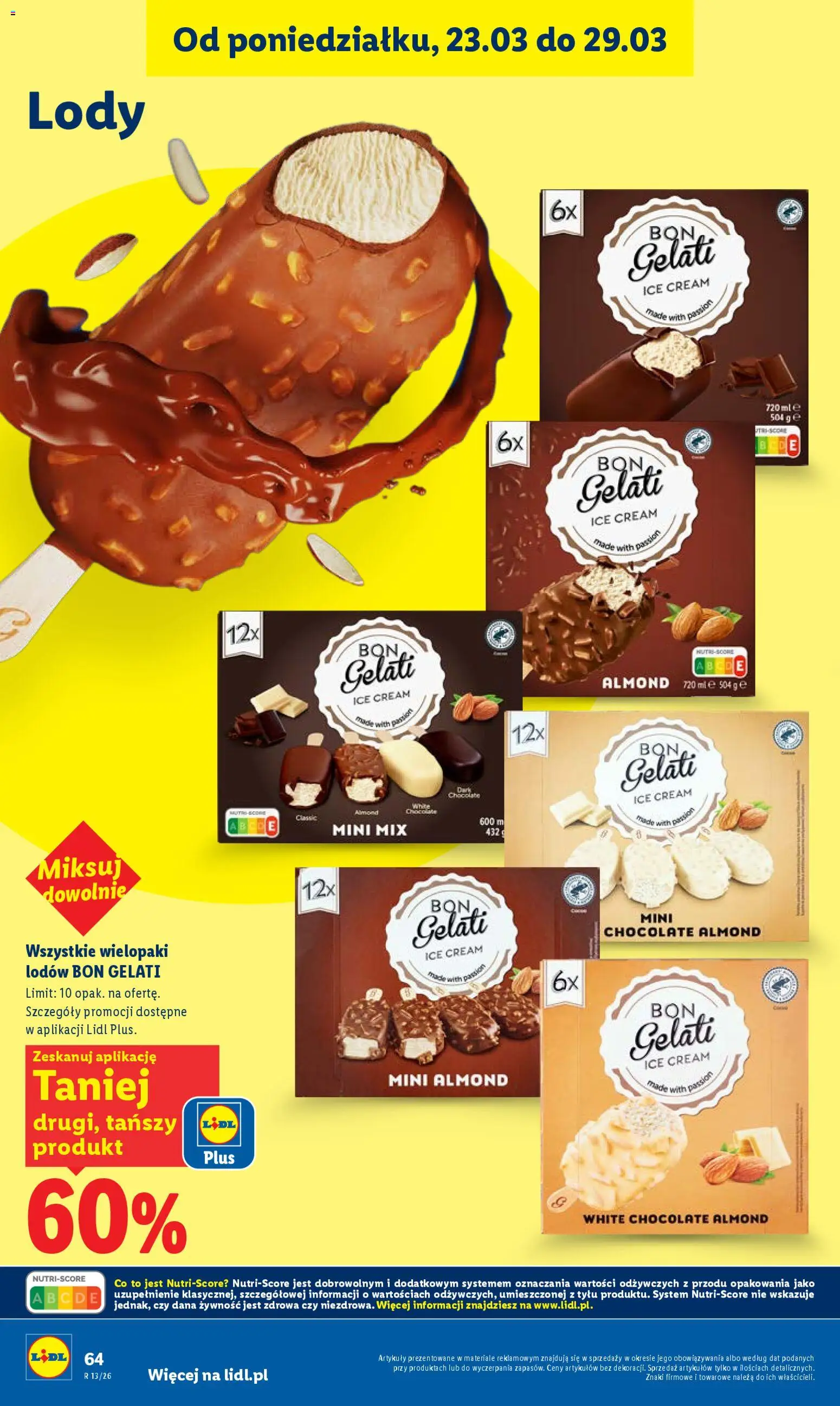 Lidl Polsko leták od 26.03.2026 | Strana: 64 | Produkty: Bon Gelati