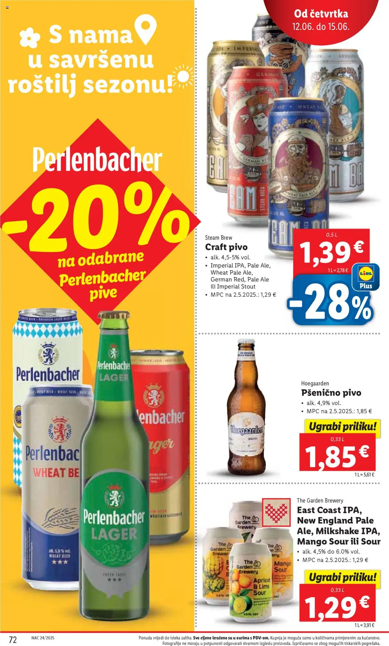 Lidl katalog | vrijedi od 09.06.2025 | Stranica: 72 | Proizvodi: Roštilj, Pivo, Mango