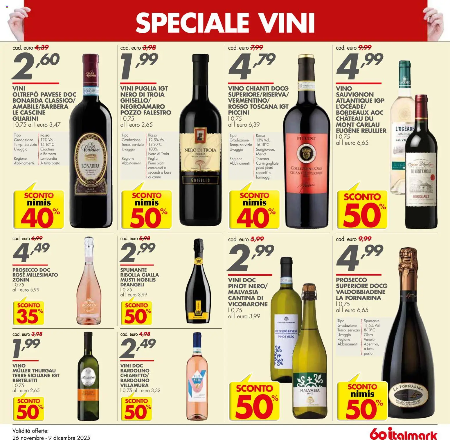 Volantino Italmark del 26.11.2025 | Pagina: 11 | Prodotti: Prosecco, Vino, Spumante