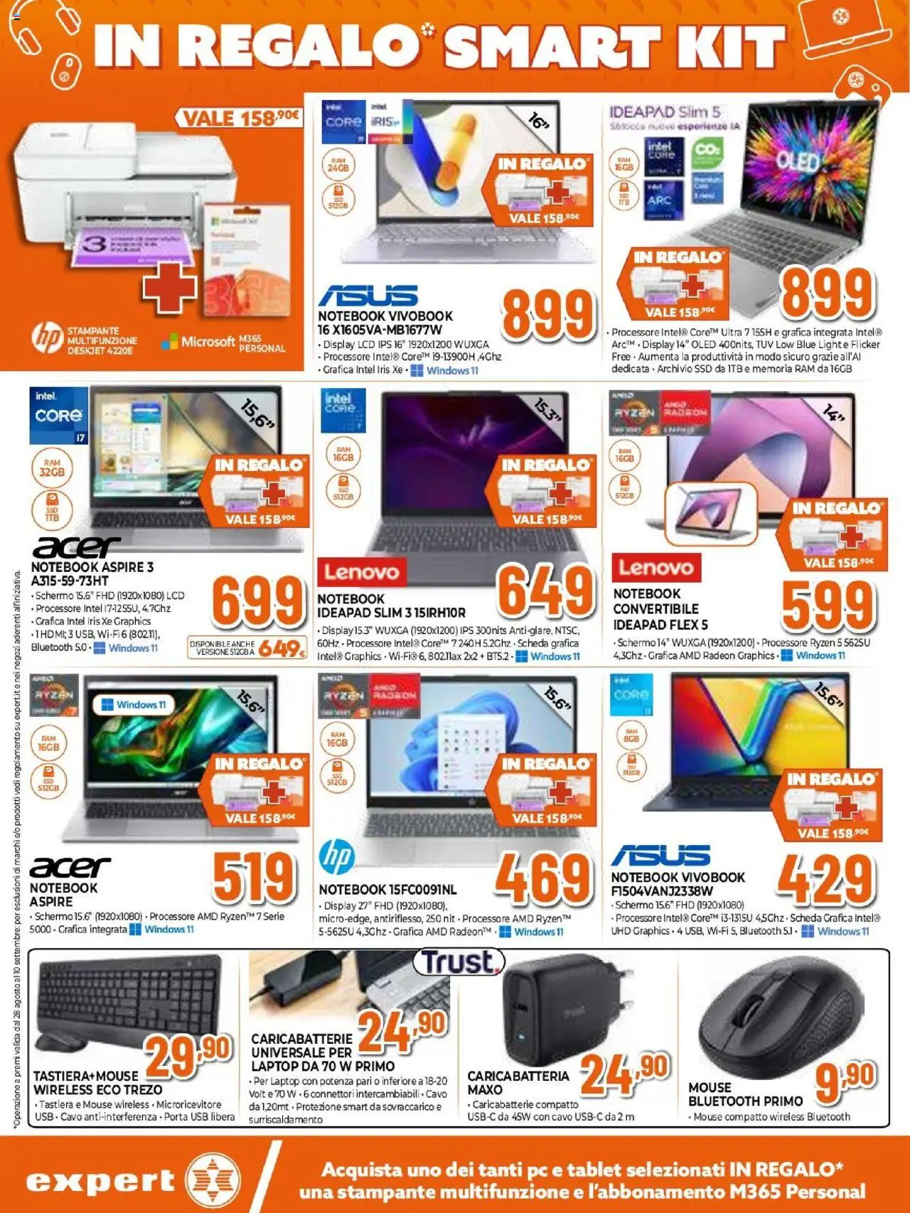 Volantino Expert del 14.08.2025 | Pagina: 2 | Prodotti: Schermo, Notebook, Laptop, Mouse