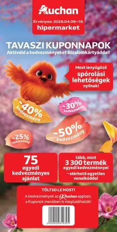Auchan Kuponfüzet - amely érvényes a következő dátumtól: 09.04.2026