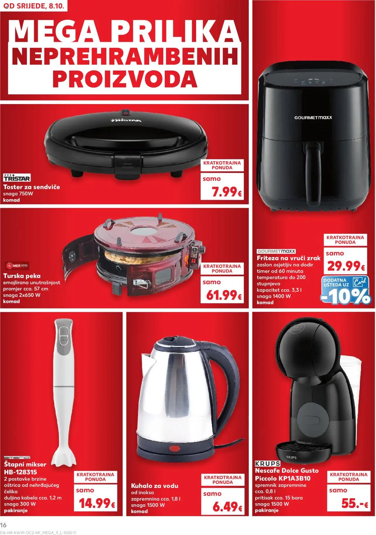 Kaufland katalog | vrijedi od 08.10.2025 | Stranica: 16 | Proizvodi: Mikser, Štapni mikser, Dolce Gusto, Nescafe