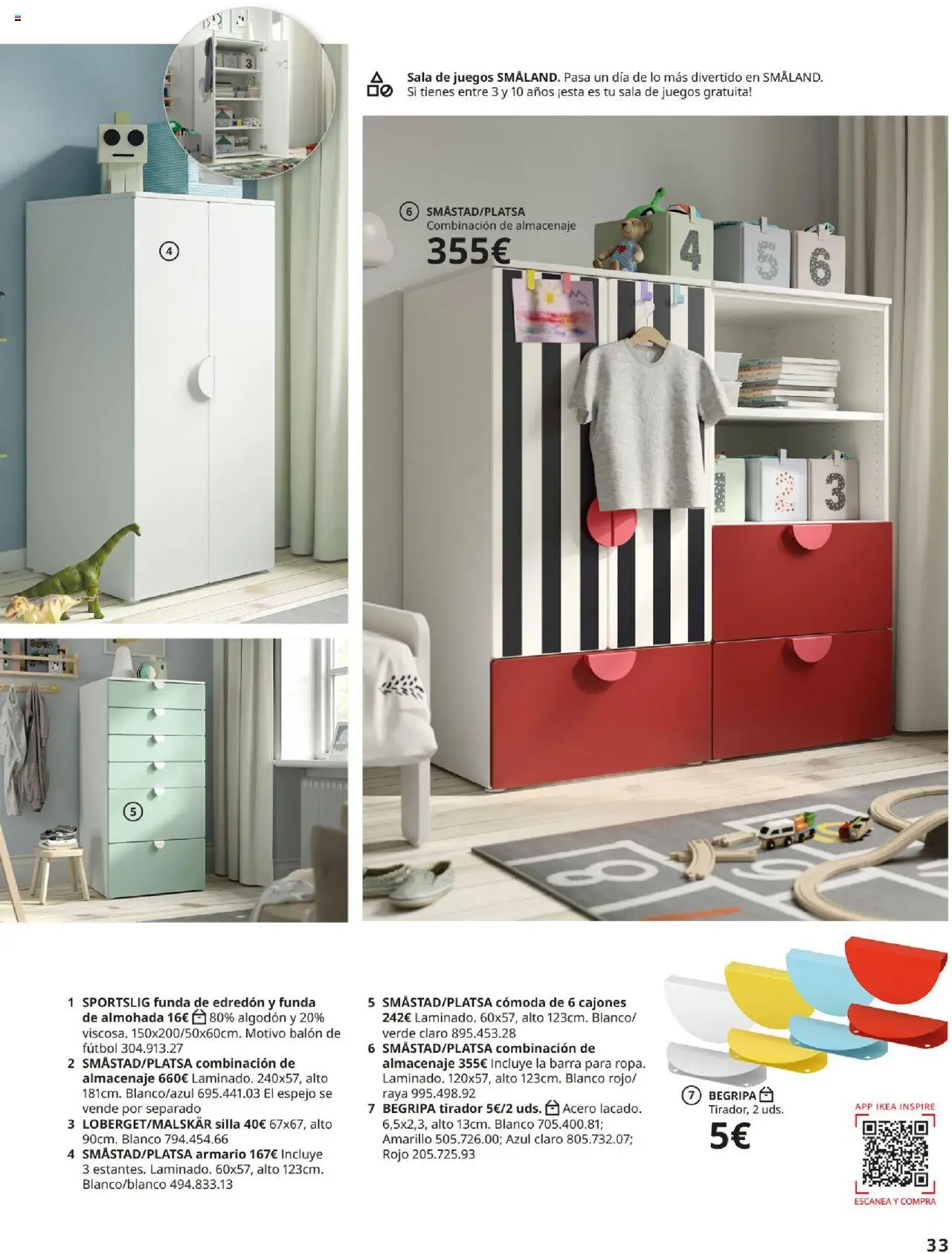 Catálogo IKEA y los niños │ válido desde el 01.09.2025 | Página: 33 | Productos: Edredón, Almohada, Silla, Armario