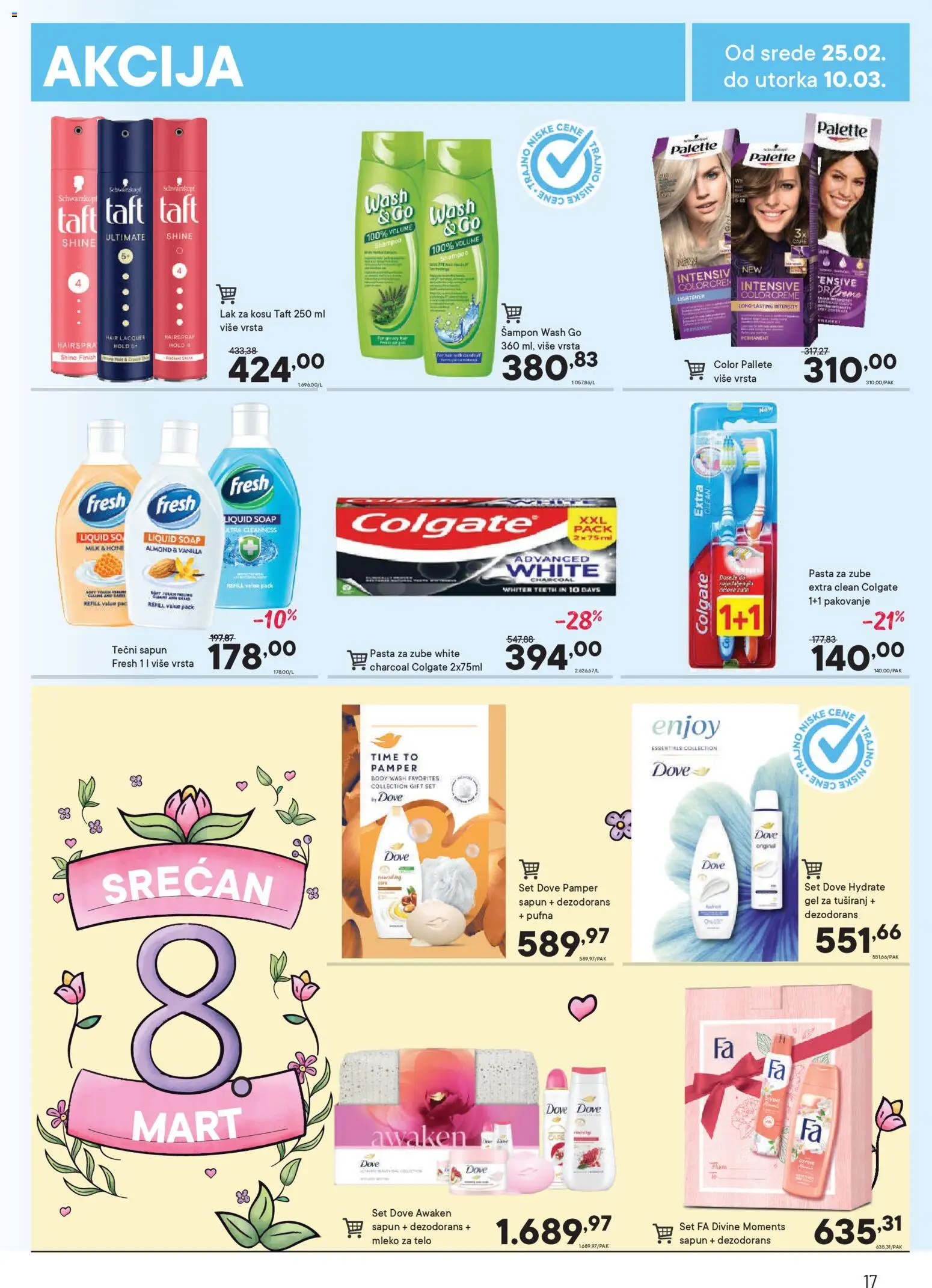 PerSu katalog - važi od 25.02.2026 | Strana: 17 | Proizvode: Finish, Mleko, Mleko za telo, Dezodorans