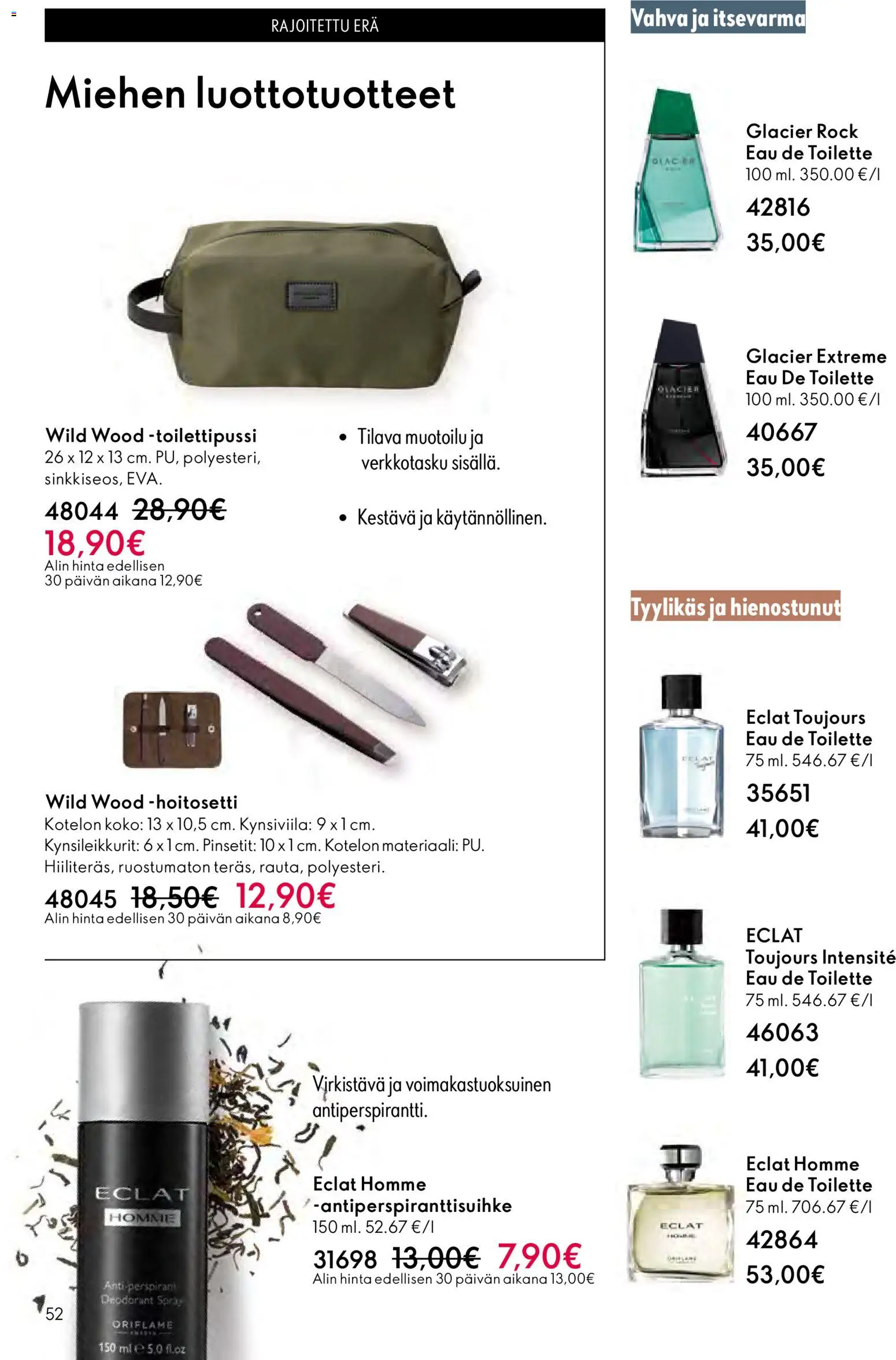Oriflame - Esite 17 – voimassa 10.12.2025 alkaen | Sivu: 52 | Tuotteet: Eau de toilette, Pinsetit