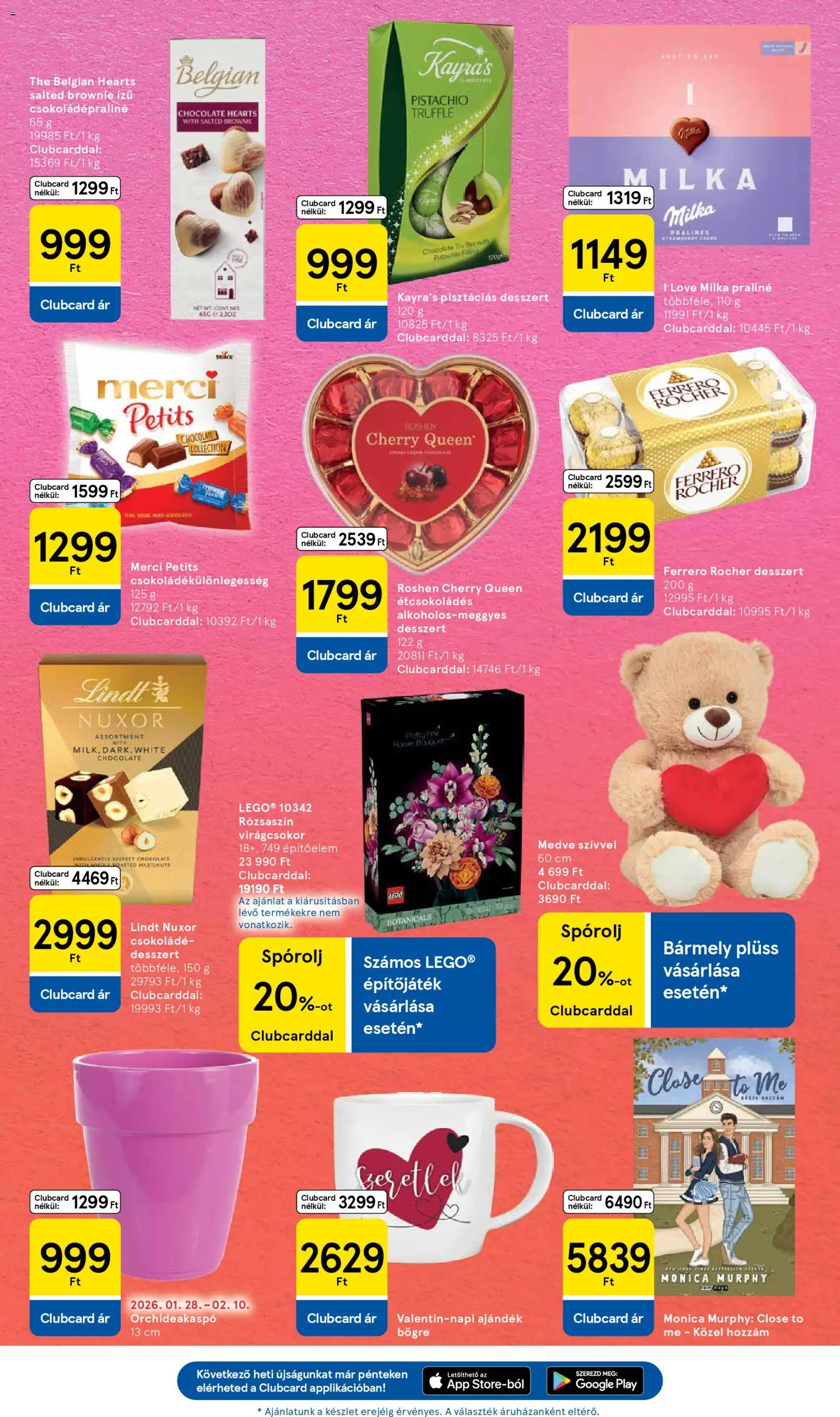 Tesco akciós ujság - amely érvényes a következő dátumtól: 05.02.2026 | Oldal: 9 | Termékek: Bögre, Plüss, Ferrero rocher, Csokoládé