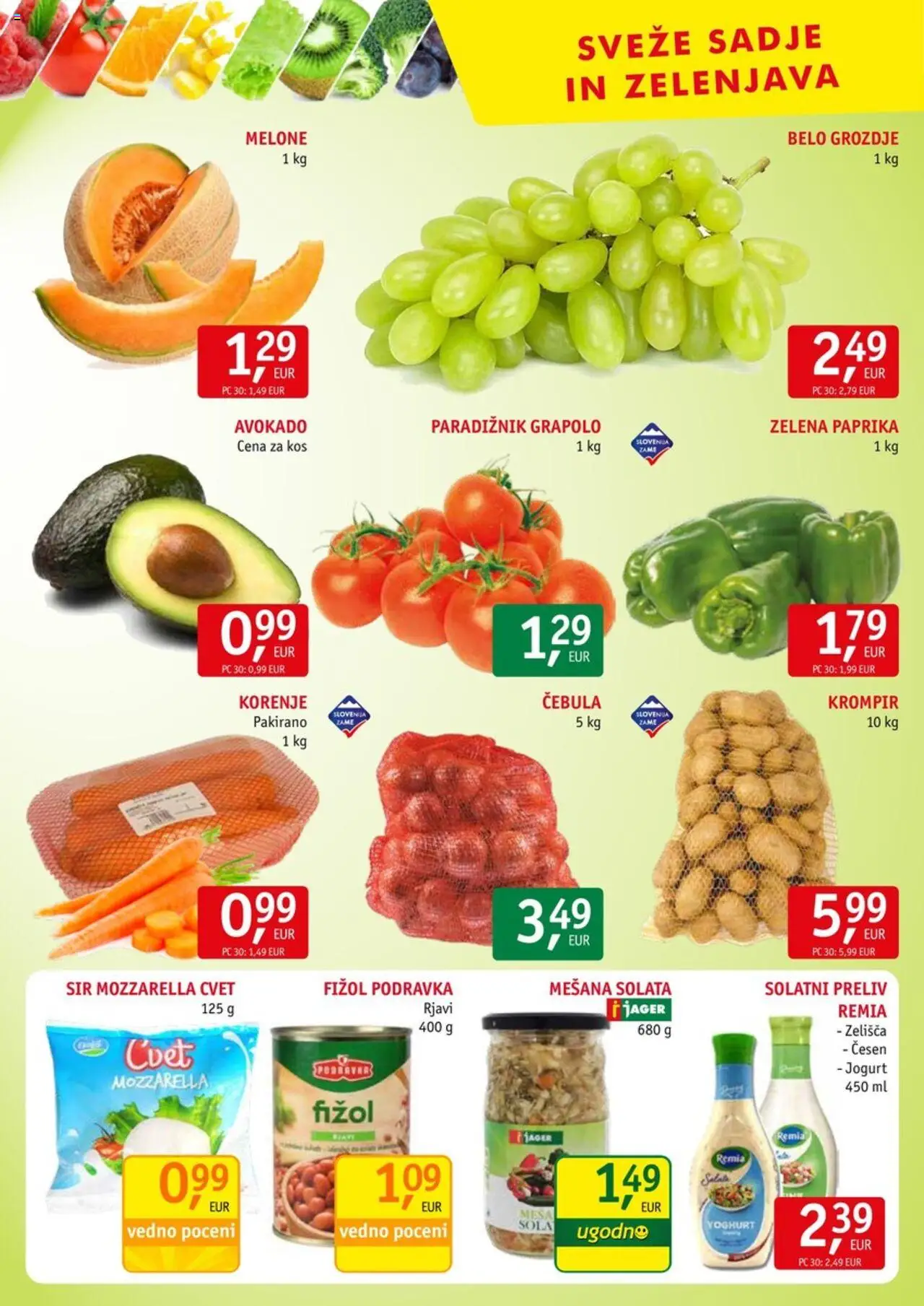 Jager katalog │ velja od 06.08.2025 | Stran: 7 | Izdelki: Paprika, Sir, Zelenjava, Zelena