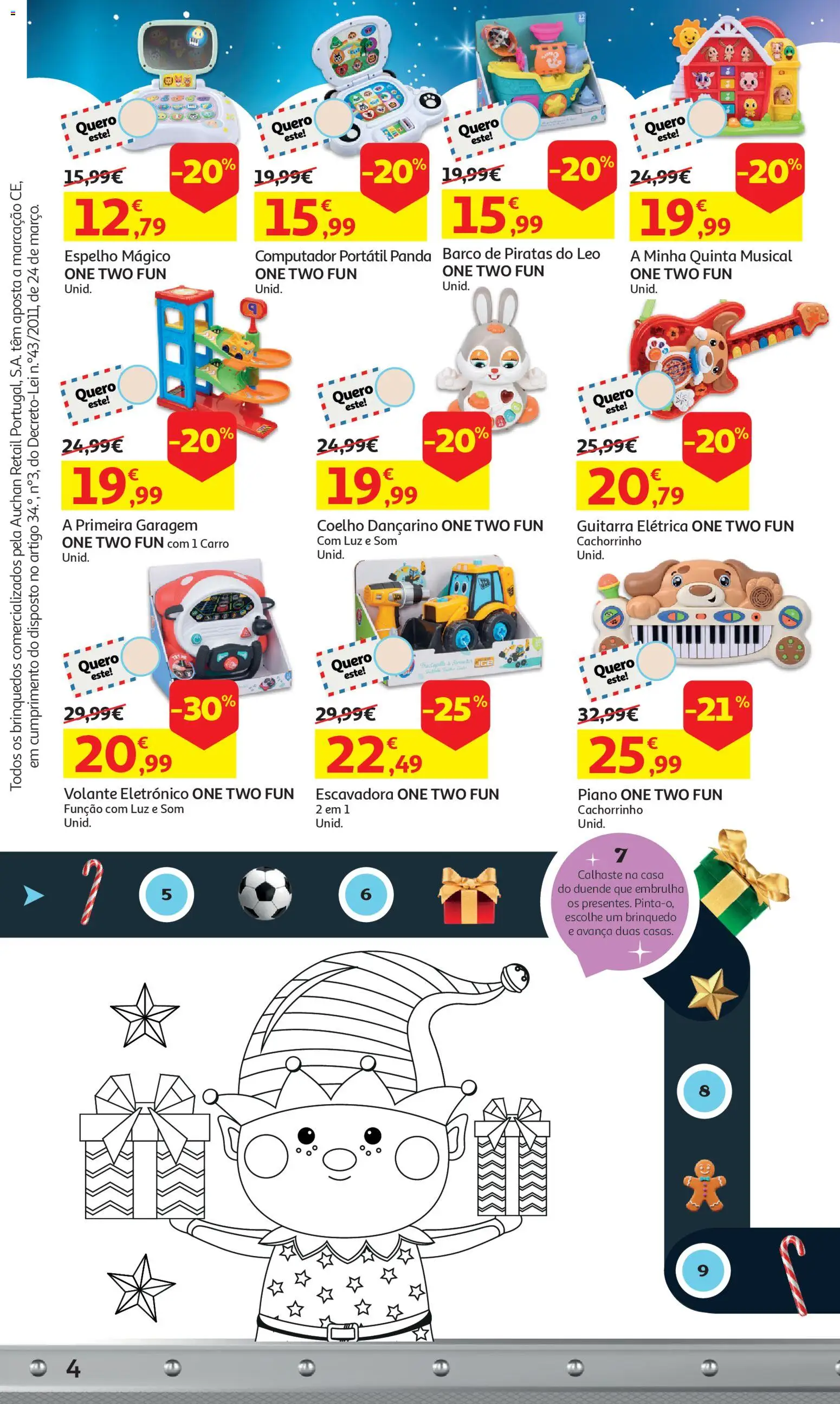 Auchan - A grande fábrica de Natal │ válido de 05.11.2025 | Página: 4 | Produtos: Computador, Espelho, Coelho