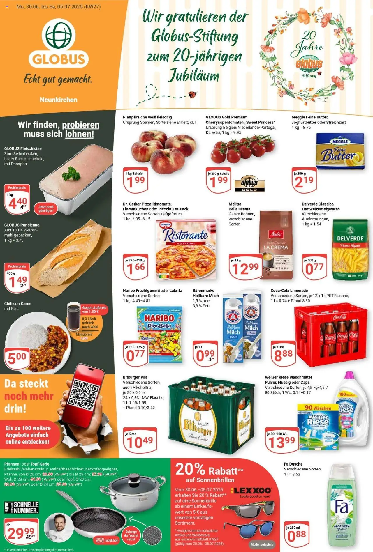 Globus prospekt Neunkirchen	 - gültig ab dem 29.06.2025 | Seite: 5 | Produkte: Mehl, Haribo, Dusche, Pasta