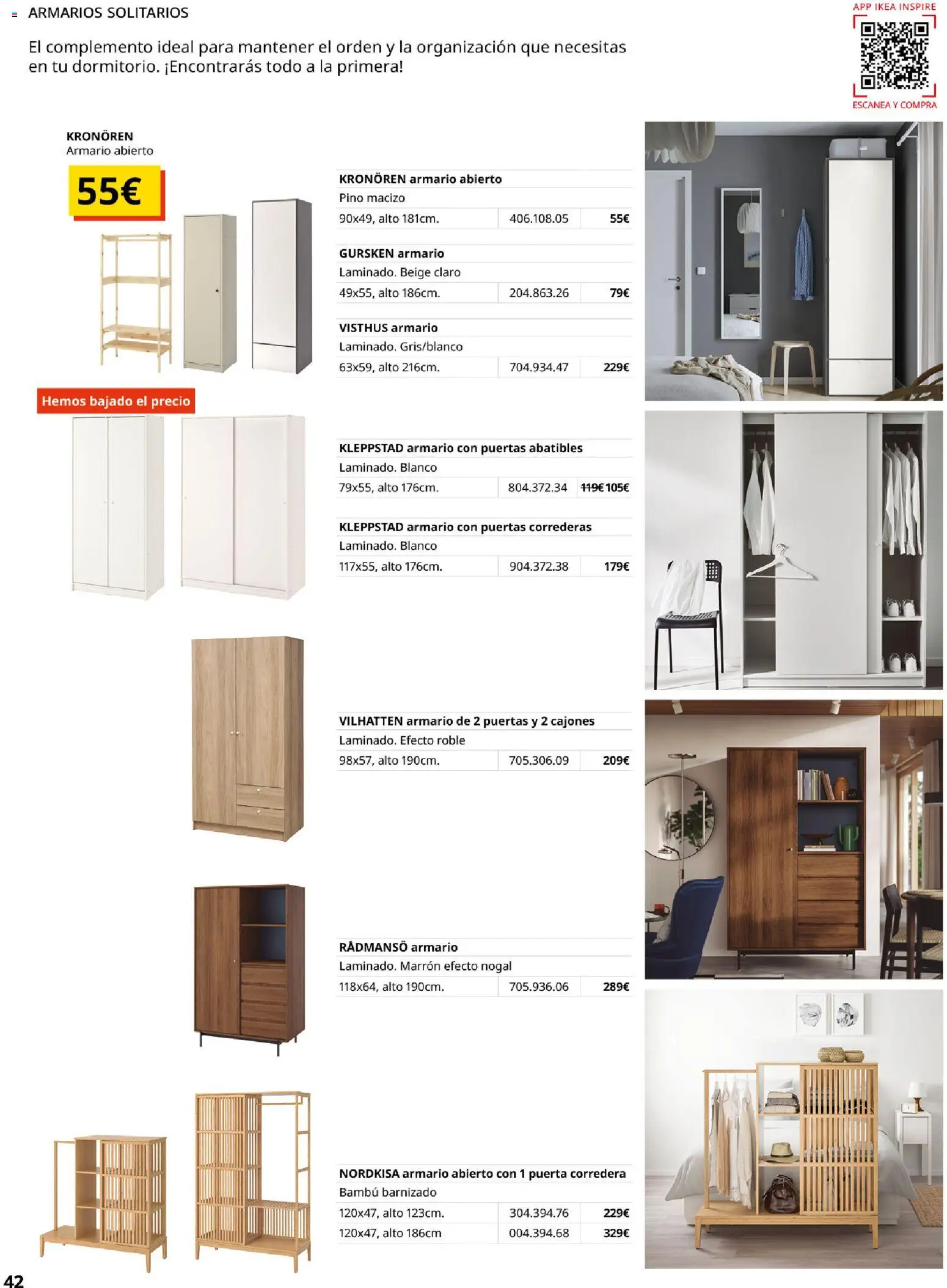 Catálogo IKEA Muebles para el dormitorio │ válido desde el 01.02.2026 | Página: 42 | Productos: Armario
