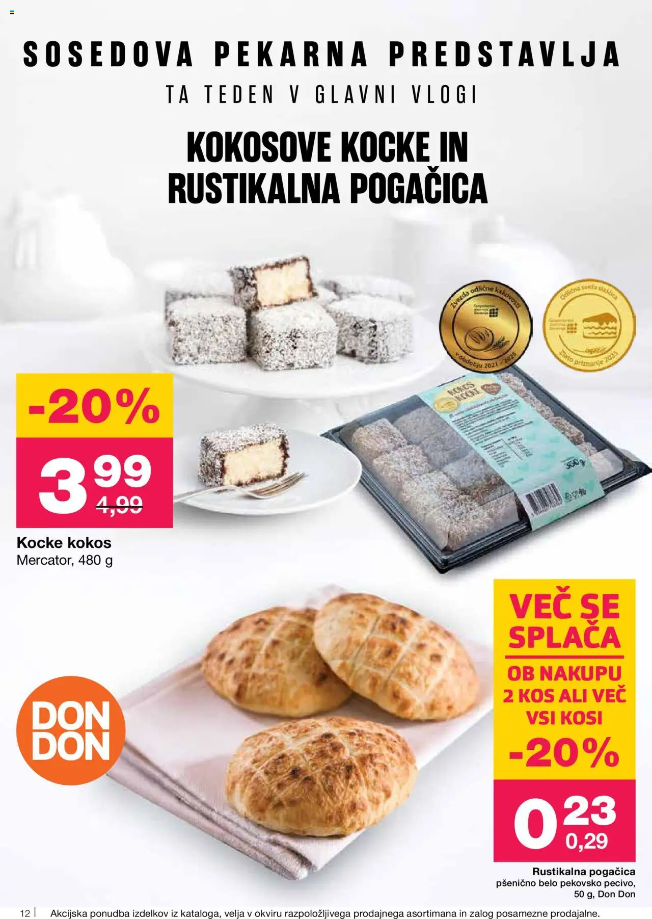 Mercator katalog │ velja od 26.06.2025 | Stran: 12 | Izdelki: Pekarna, Kos
