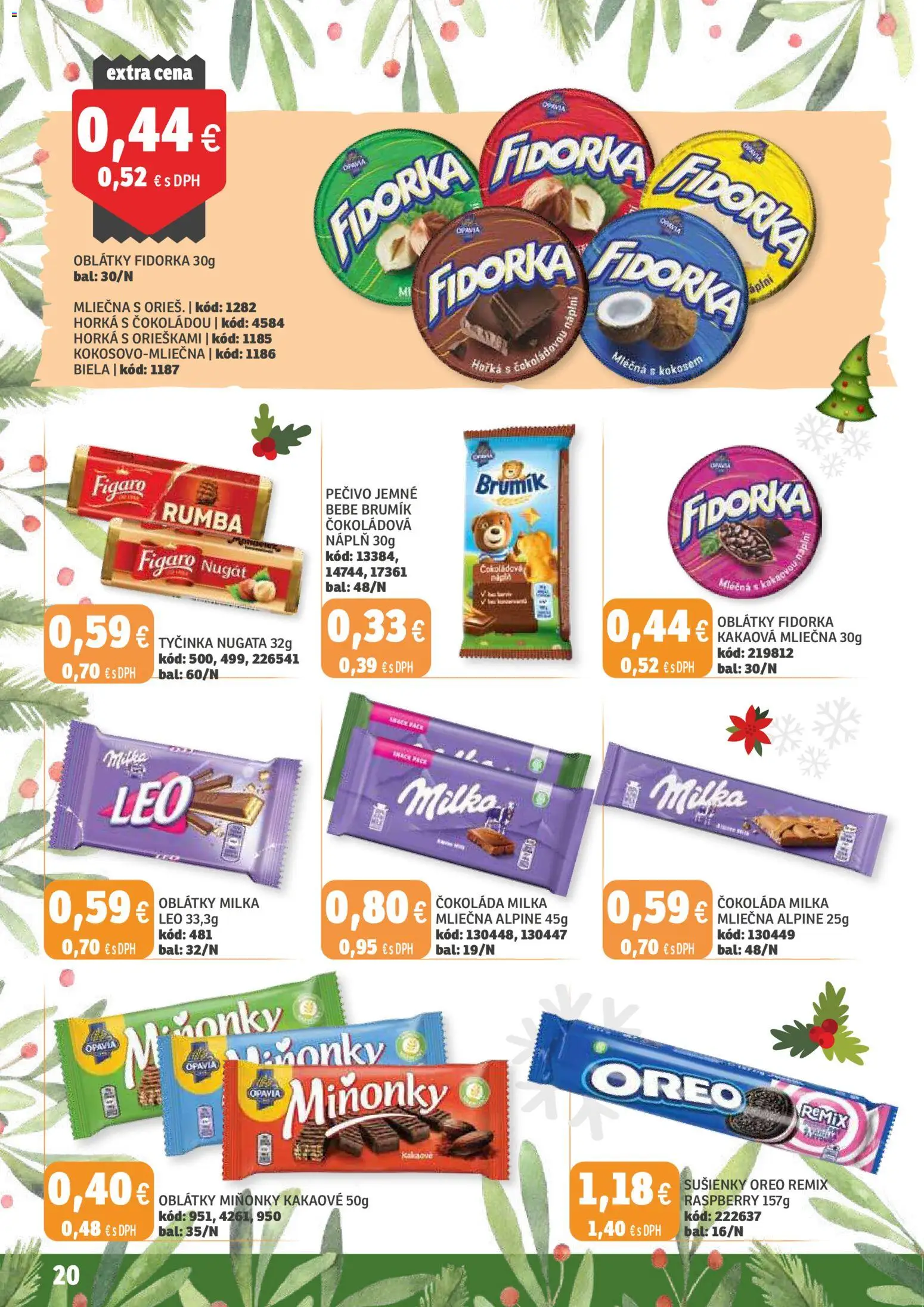 Nové Labaš akcie – leták je platný od 28.11.2025 | Strana: 20 | Produkty: Čokoláda, Milka