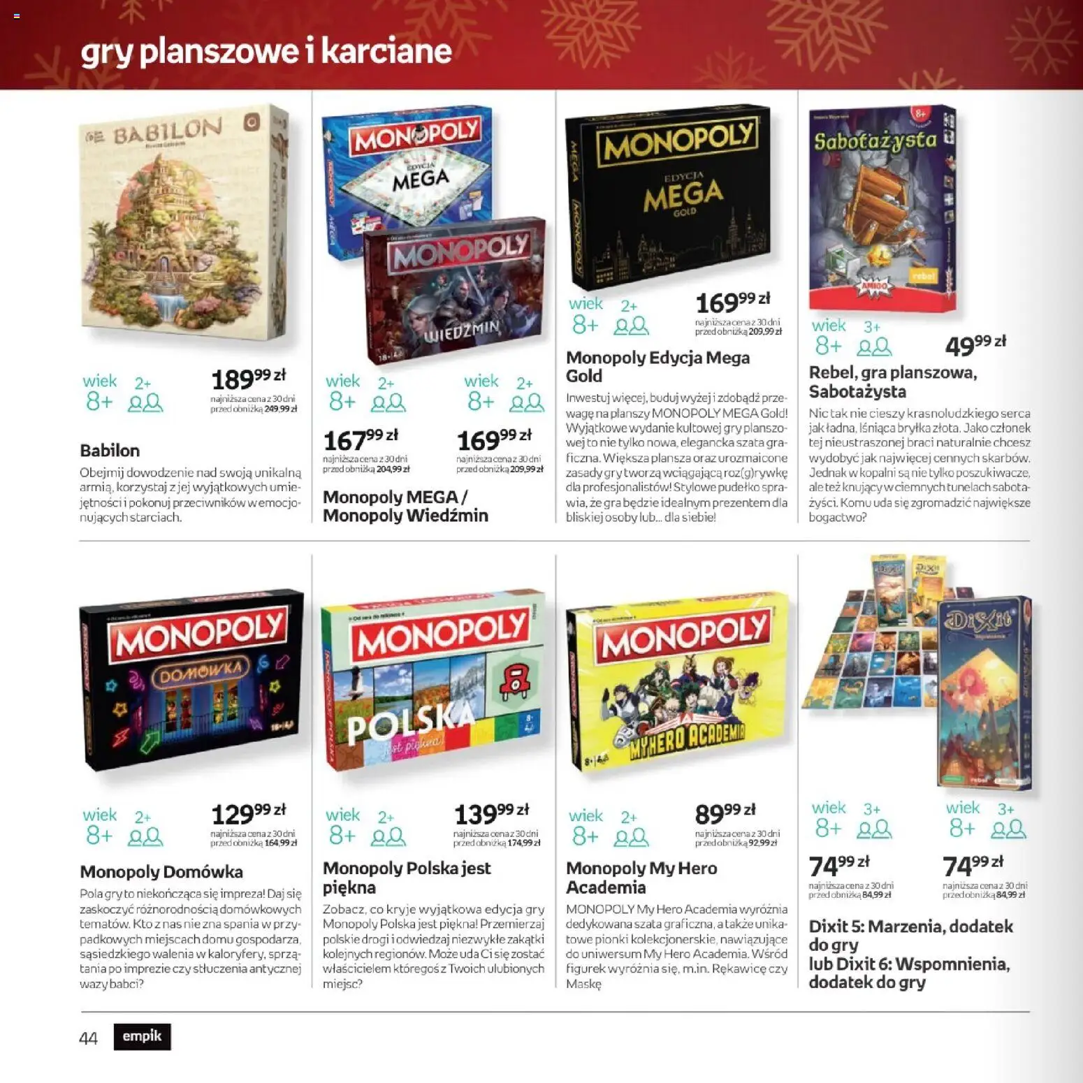 Empik promocje - Witaj w klubie znajdujących trafione prezenty dla każdego od 10.12.2025 | Strona: 44 | Produkty: Gra, Pudełko, Gry