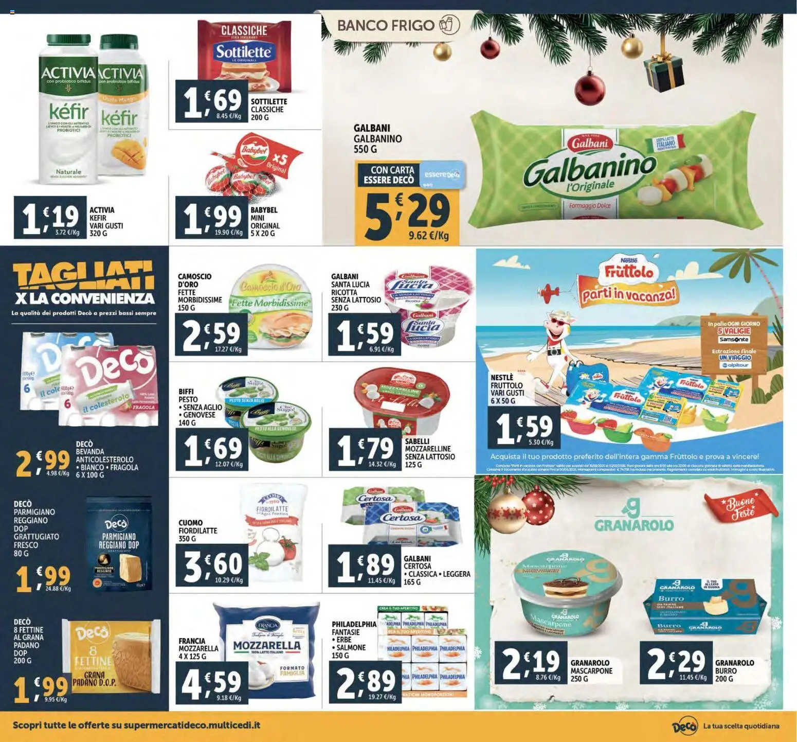 Volantino Decò del 02.12.2025 | Pagina: 18 | Prodotti: Salmone, Mozzarella, Latte, Pesto