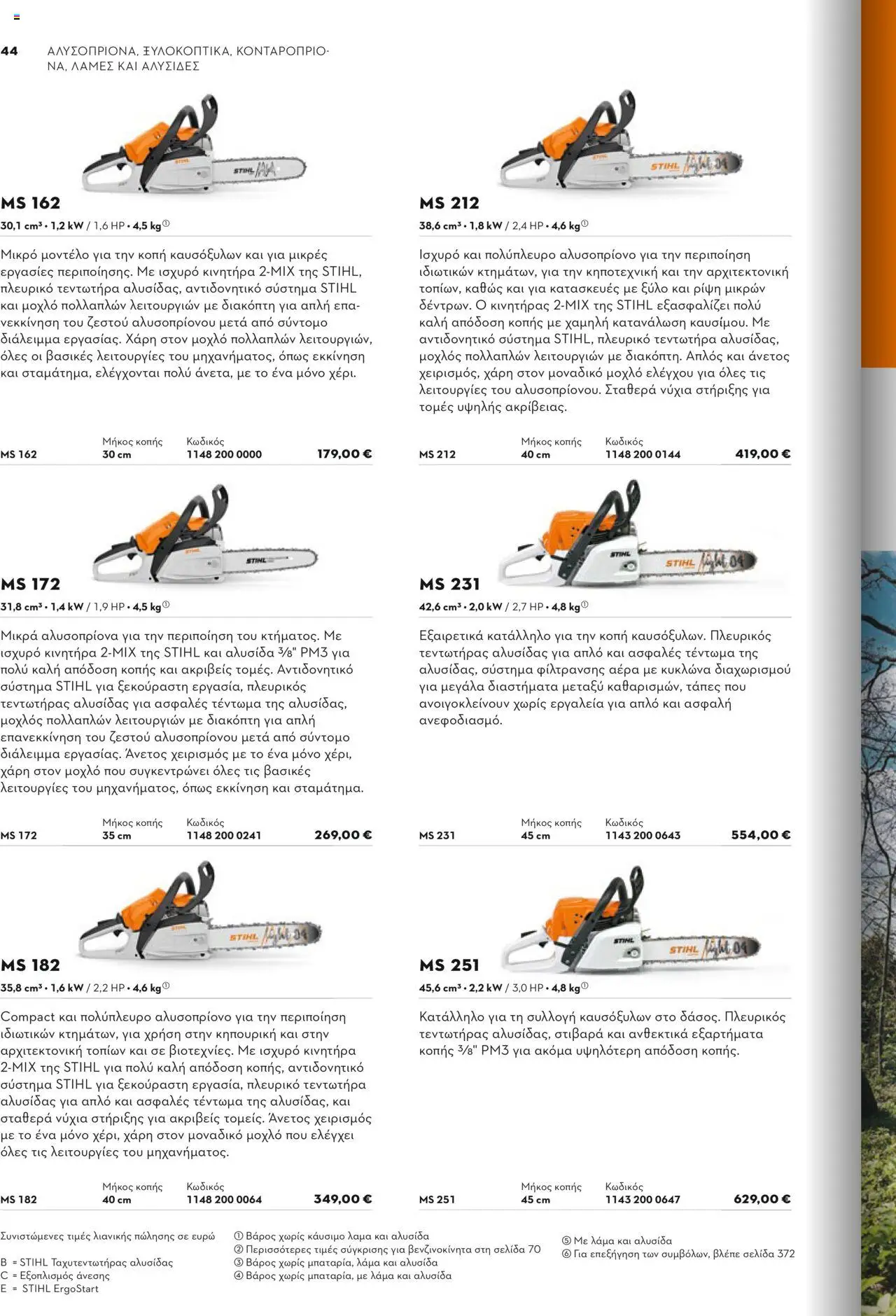 Stihl Κατάλογος 2025 – σε ισχύ από 13.01.2025 | Σελίδα: 44