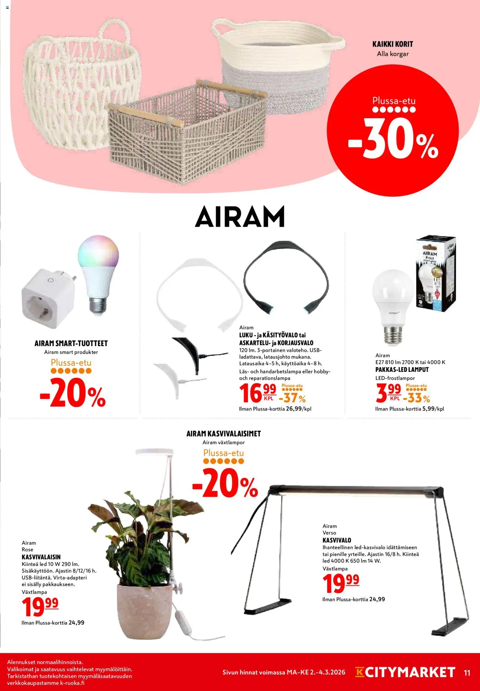 K-Citymarket tarjoukset – voimassa 02.03.2026 alkaen | Sivu: 11 | Tuotteet: USB