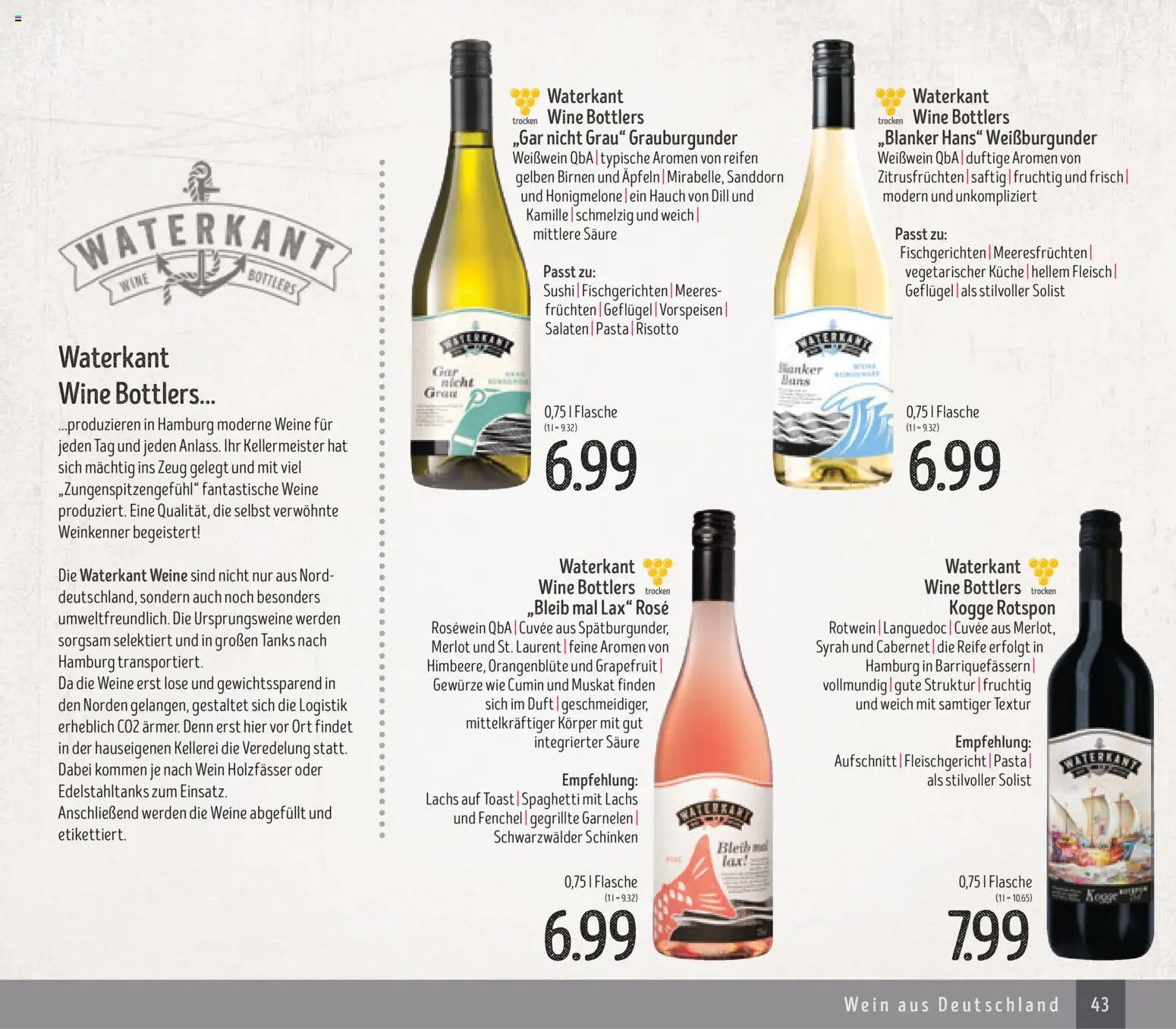 Edeka Struve Wein– und Spirituosen – gültig ab 14.11.2025 | Seite: 43 | Produkte: Weißwein, Rosewein, Grapefruit, Gewürze