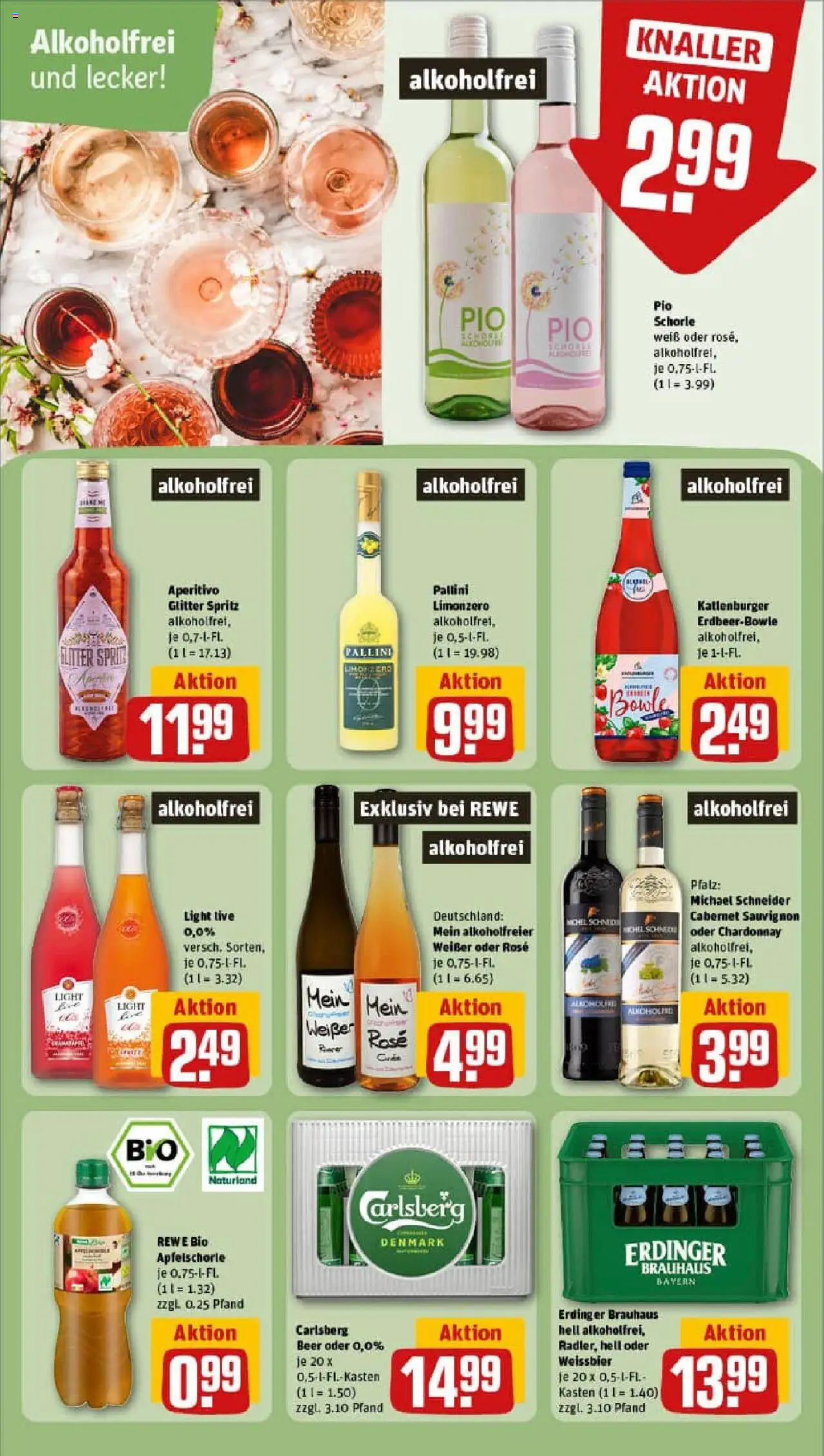 Rewe prospekt Sollstedt	 - gültig ab dem 06.07.2025 | Seite: 19 | Produkte: Erdinger, Carlsberg, Weißbier, Apple